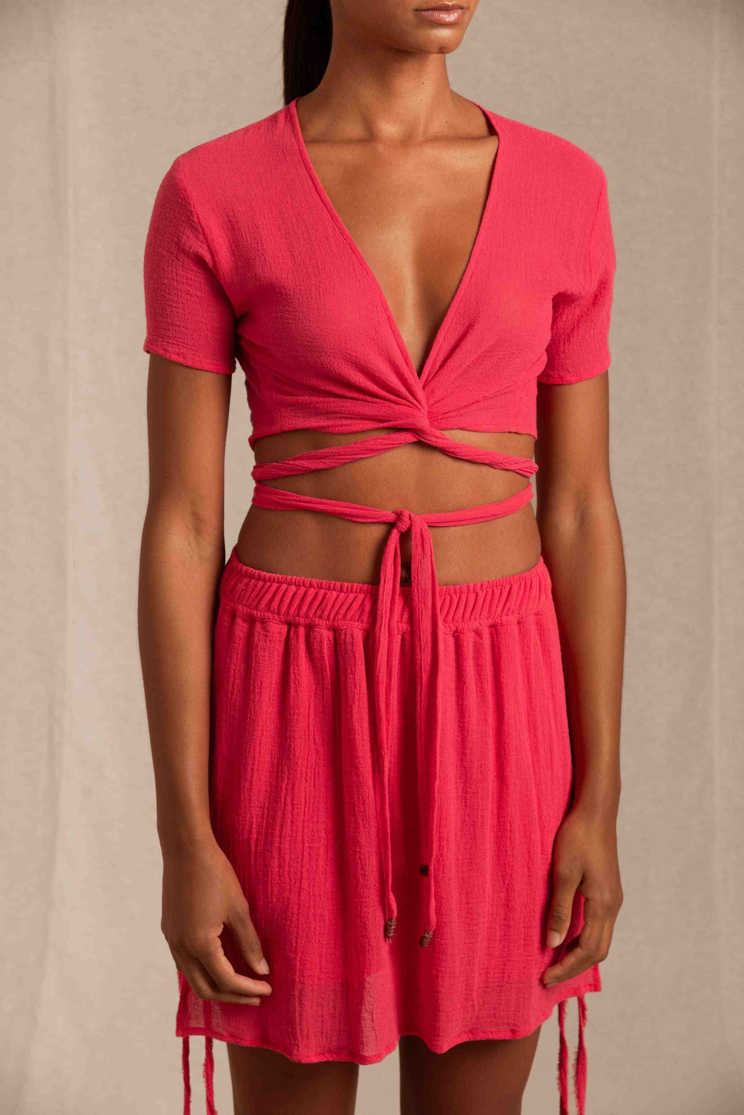 Lahuncito Top Cotton Gauze - Virtual Pink