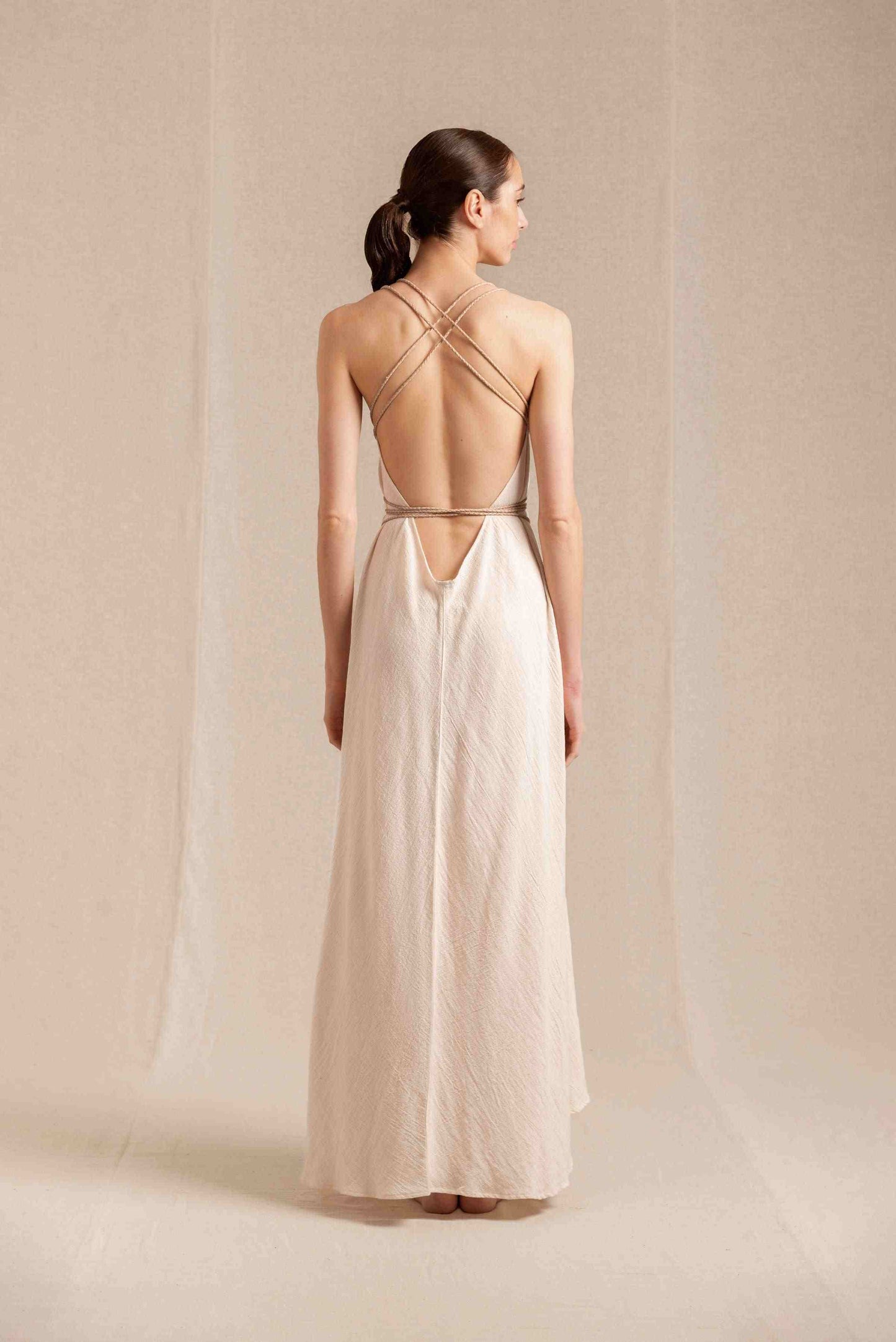 MAHAHUAL LONG DRESS - NATURAL