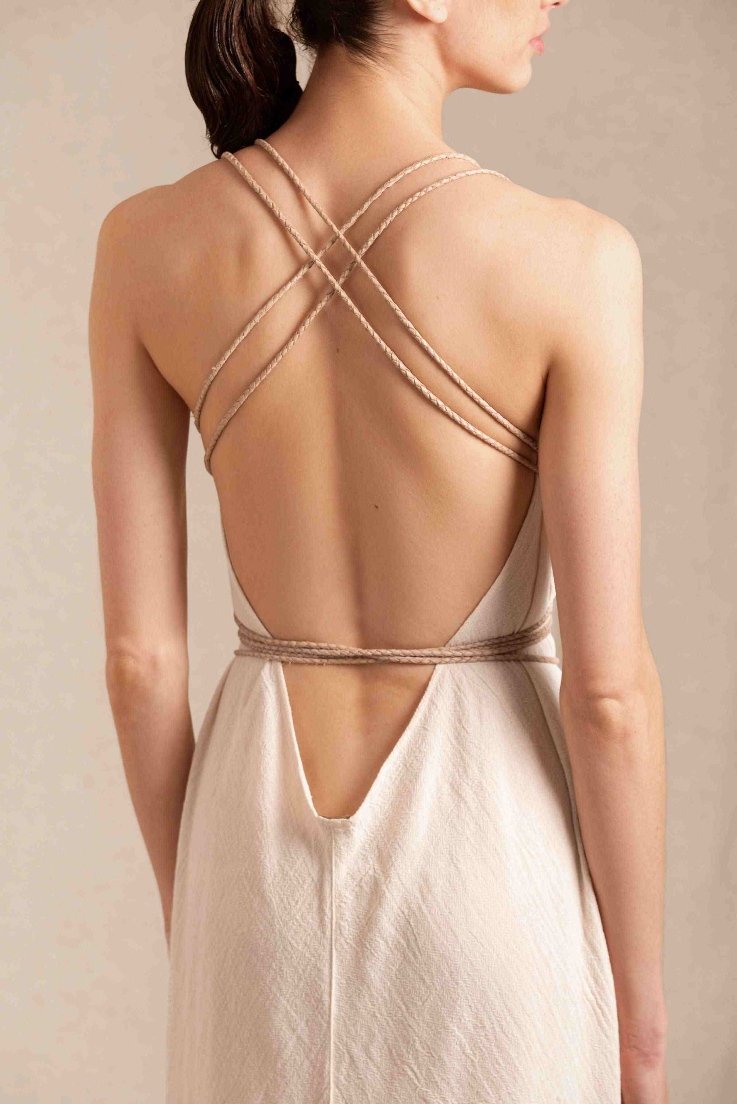 MAHAHUAL LONG DRESS - NATURAL