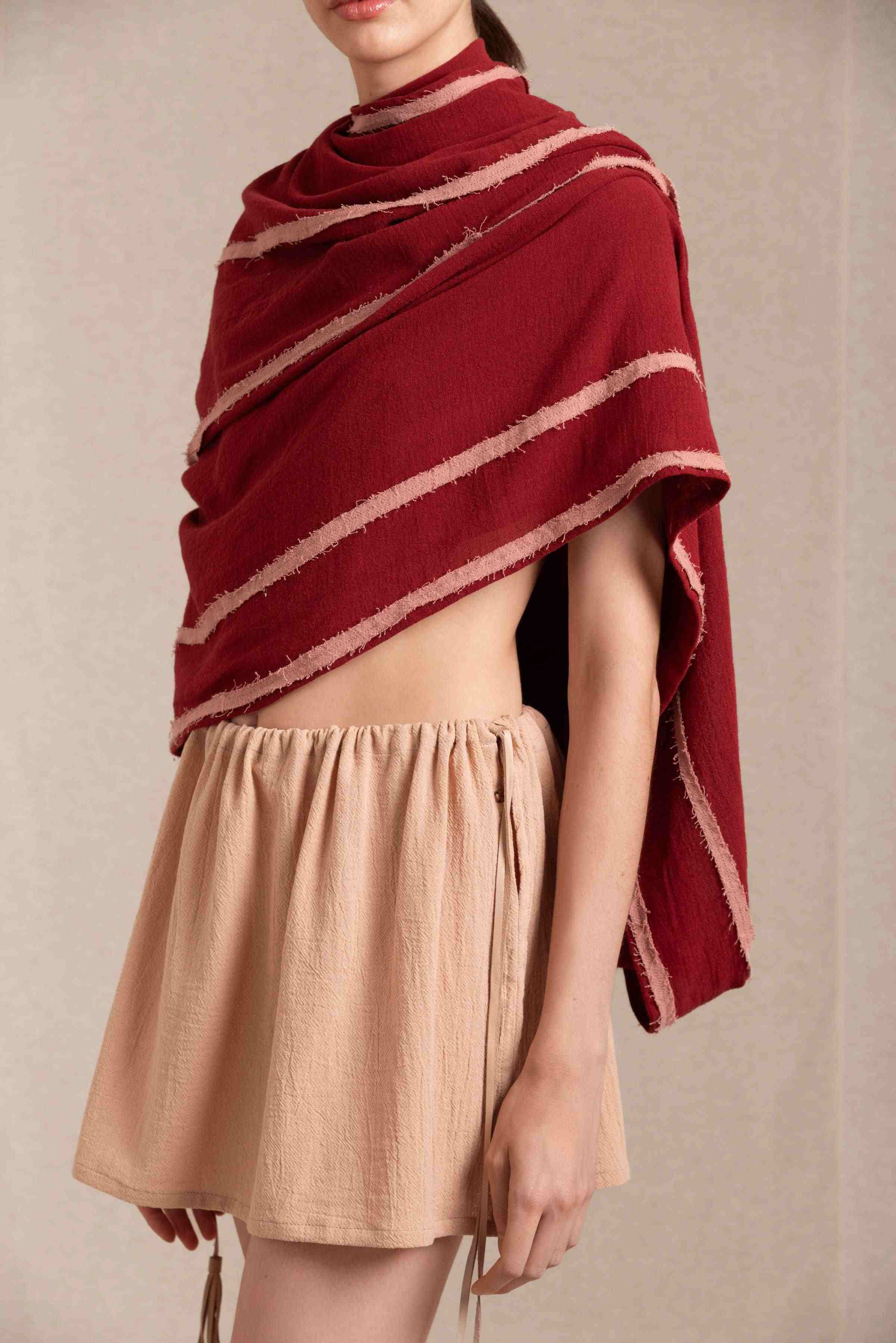 Nicteel Skirt Artisanal Cotton - Antique Rose