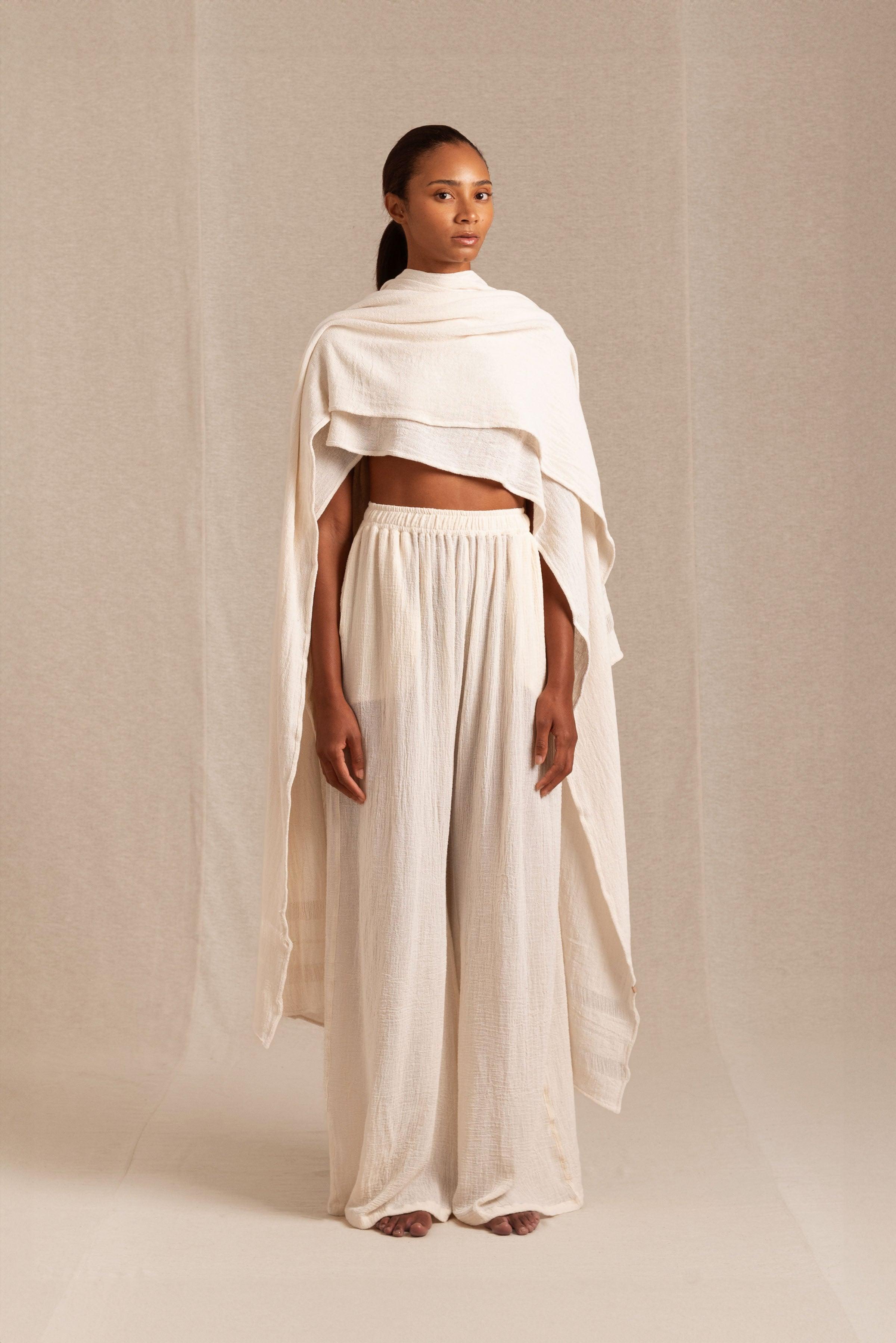 Nuxini Pants Cotton Gauze - Natural