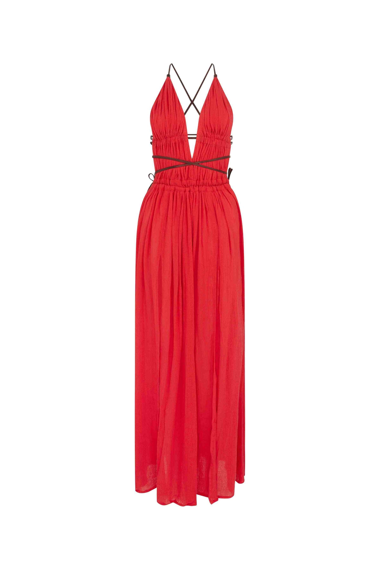 POMOLCHE DRESS - SCARLET