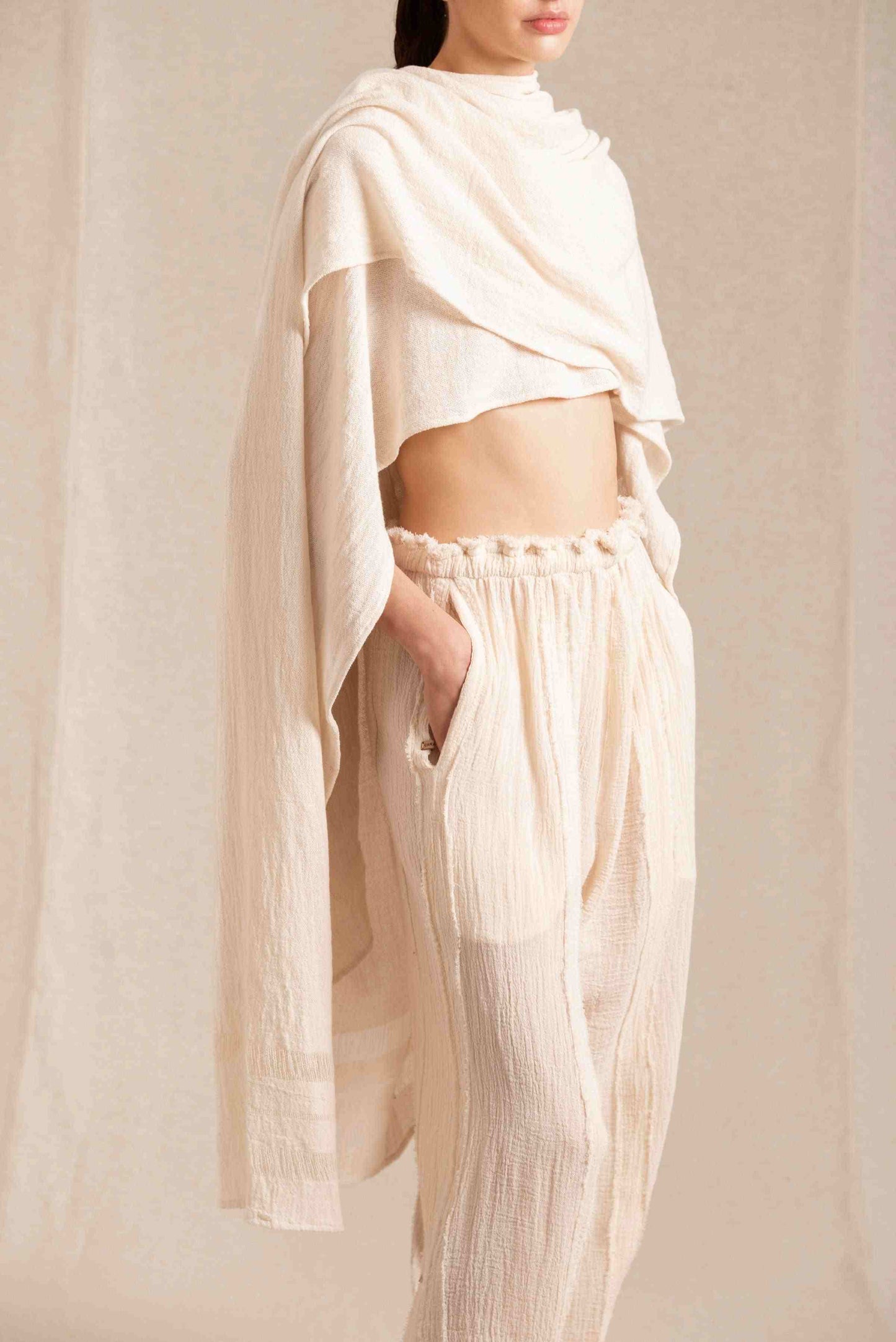 SIBINCHE PANTS - NATURAL