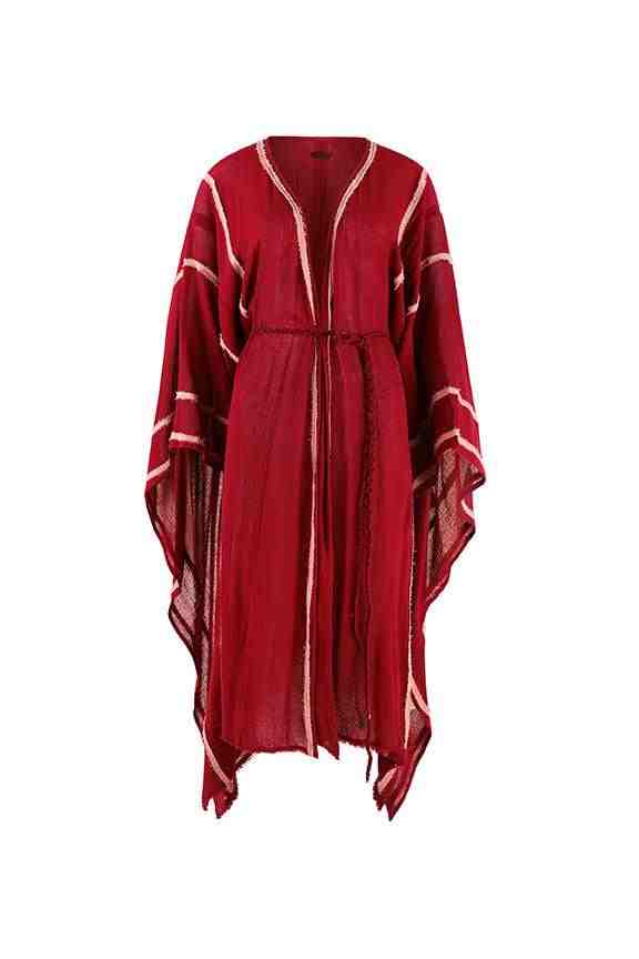 SUKSU KAFTAN - CHERRY / DESERT ROSE