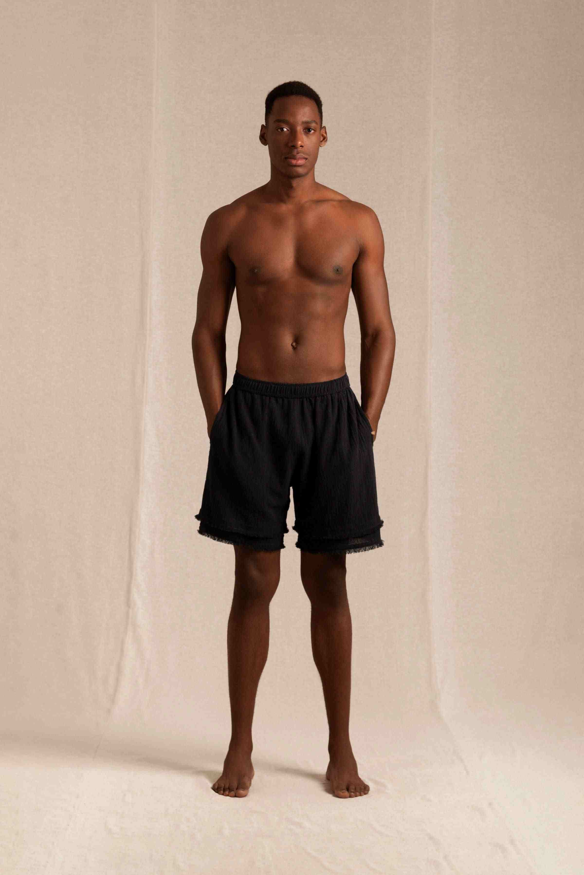 Taktaan Shorts Artisanal Cotton - Black