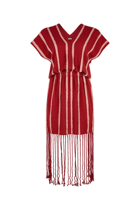 TIKUI DRESS - CHERRY / DESERT ROSE