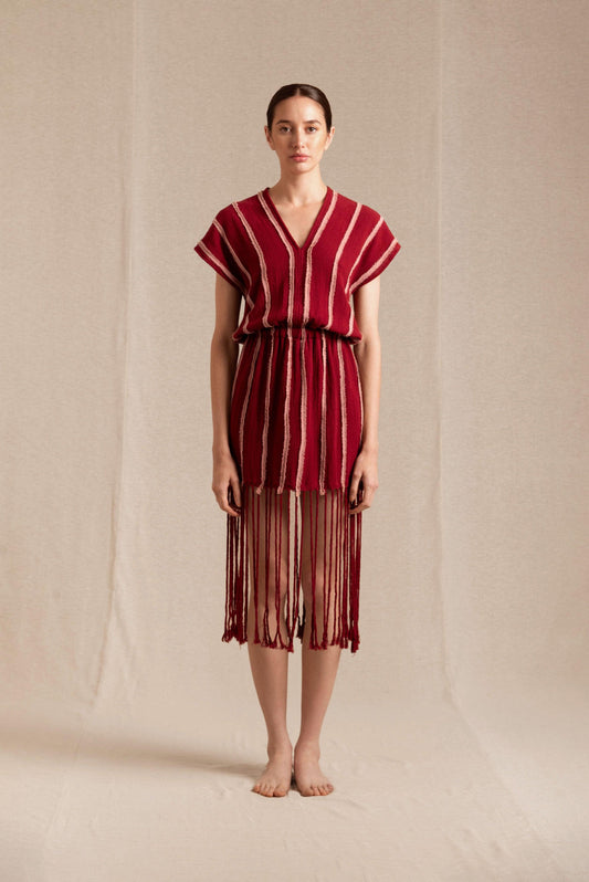 TIKUI DRESS - CHERRY / DESERT ROSE