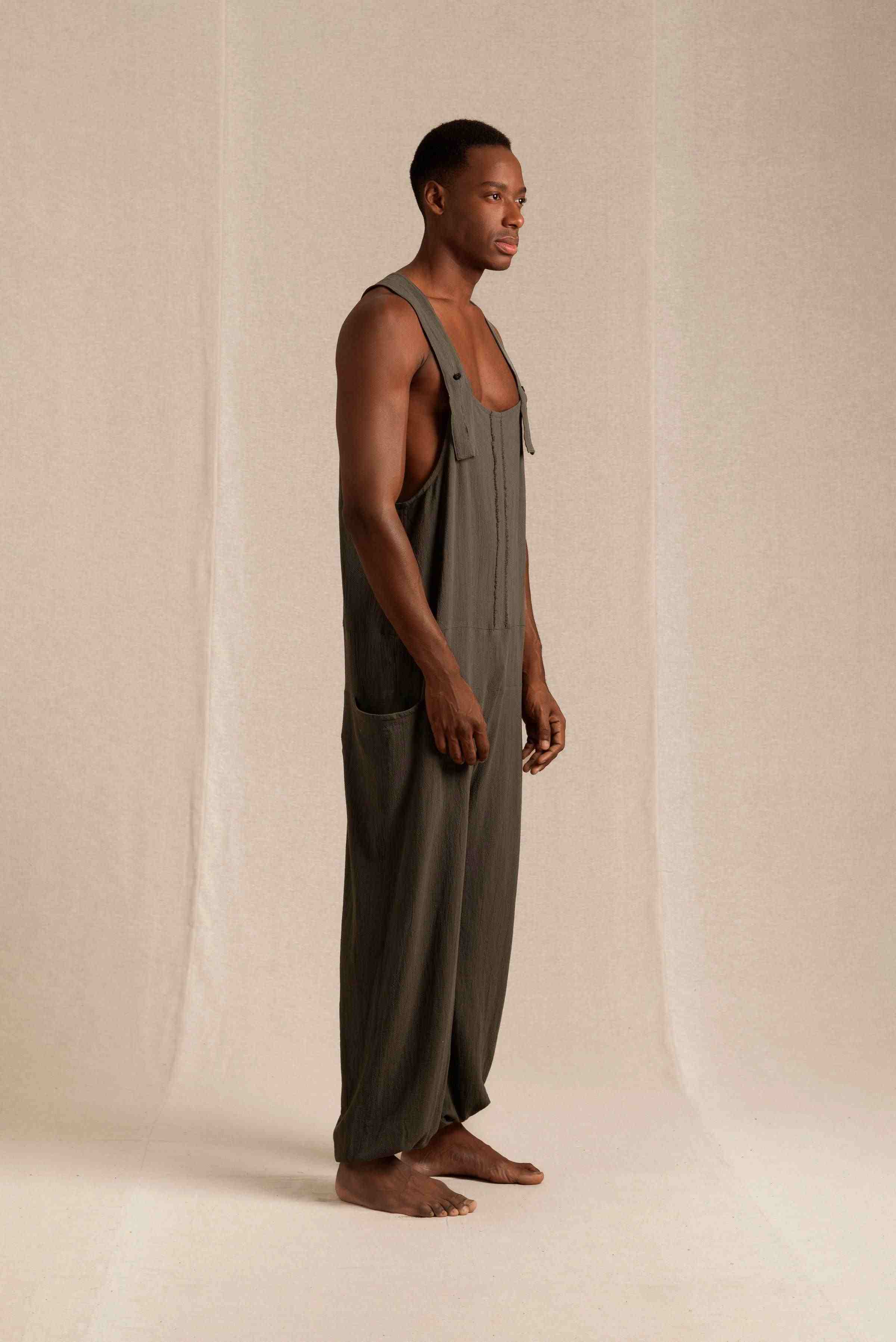 Tzab Jumpsuit Artisanal Cotton - Slate Black
