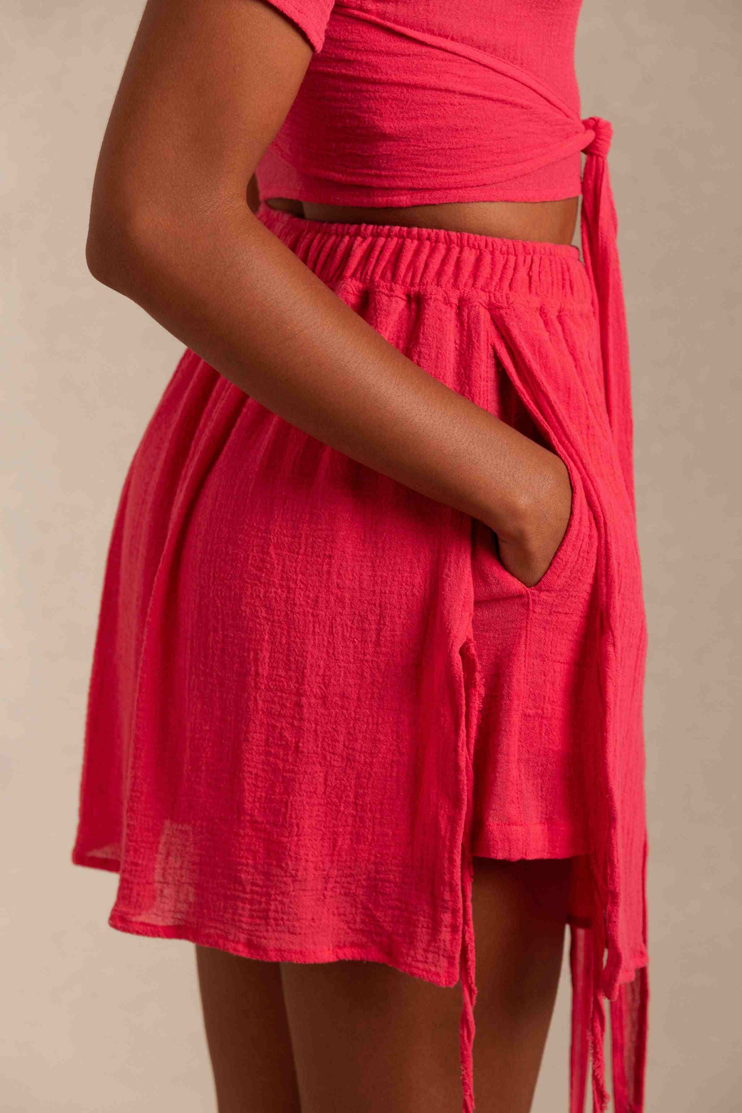 Xini Shorts Cotton Gauze - Virtual Pink