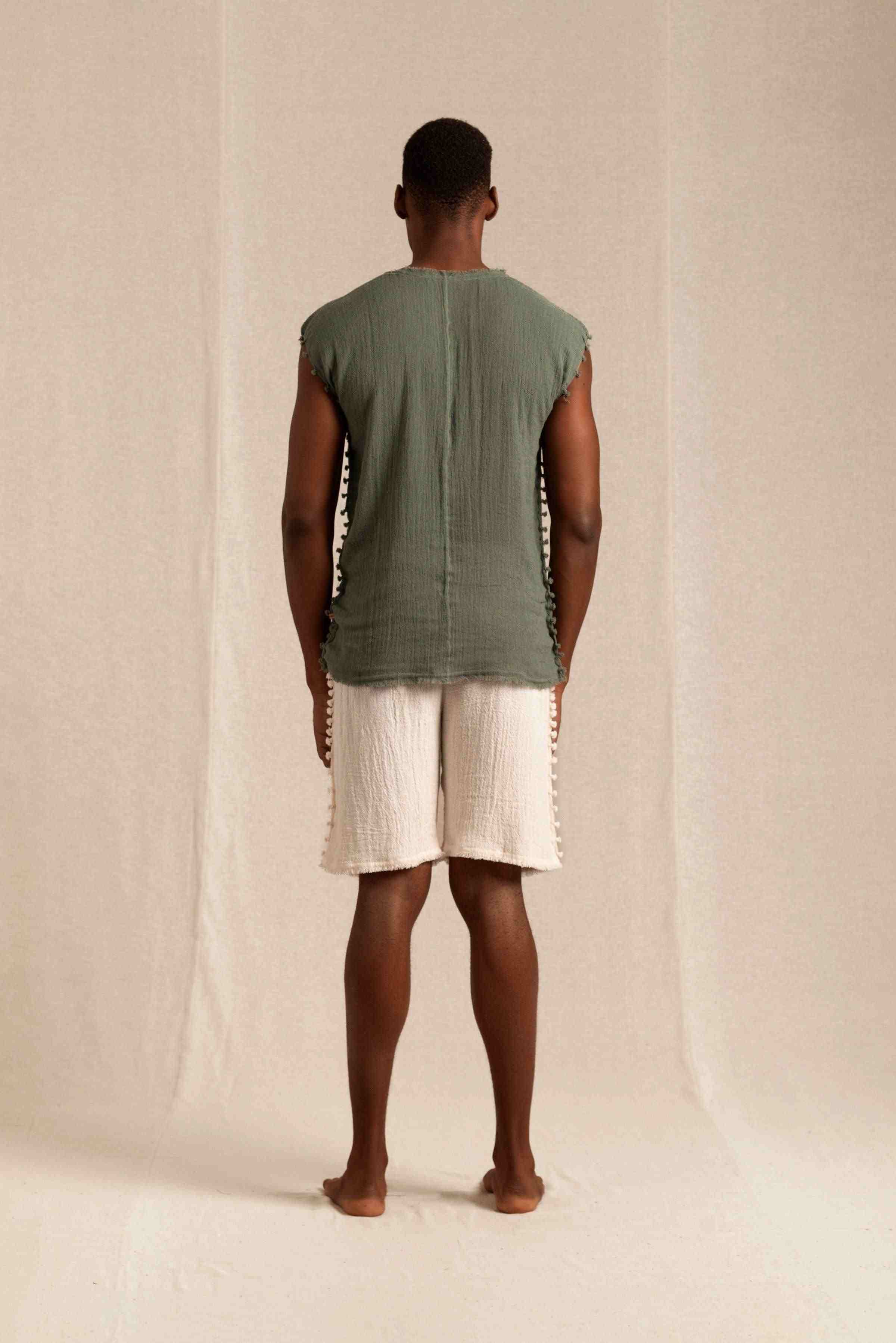 Xul Shirt Fine Cotton Gauze - Olive