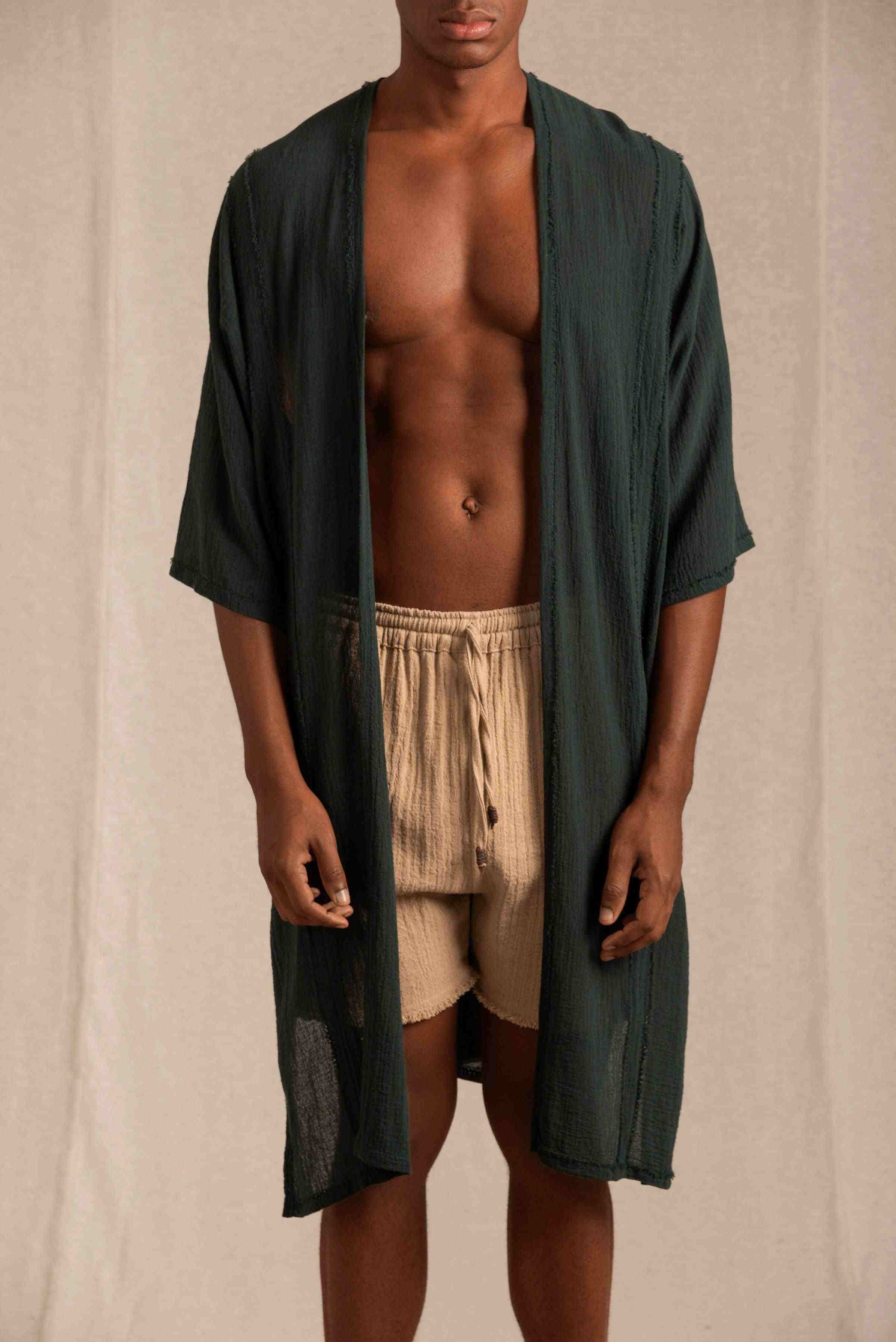Yama Vest Artisanal Cotton - Hunter Green