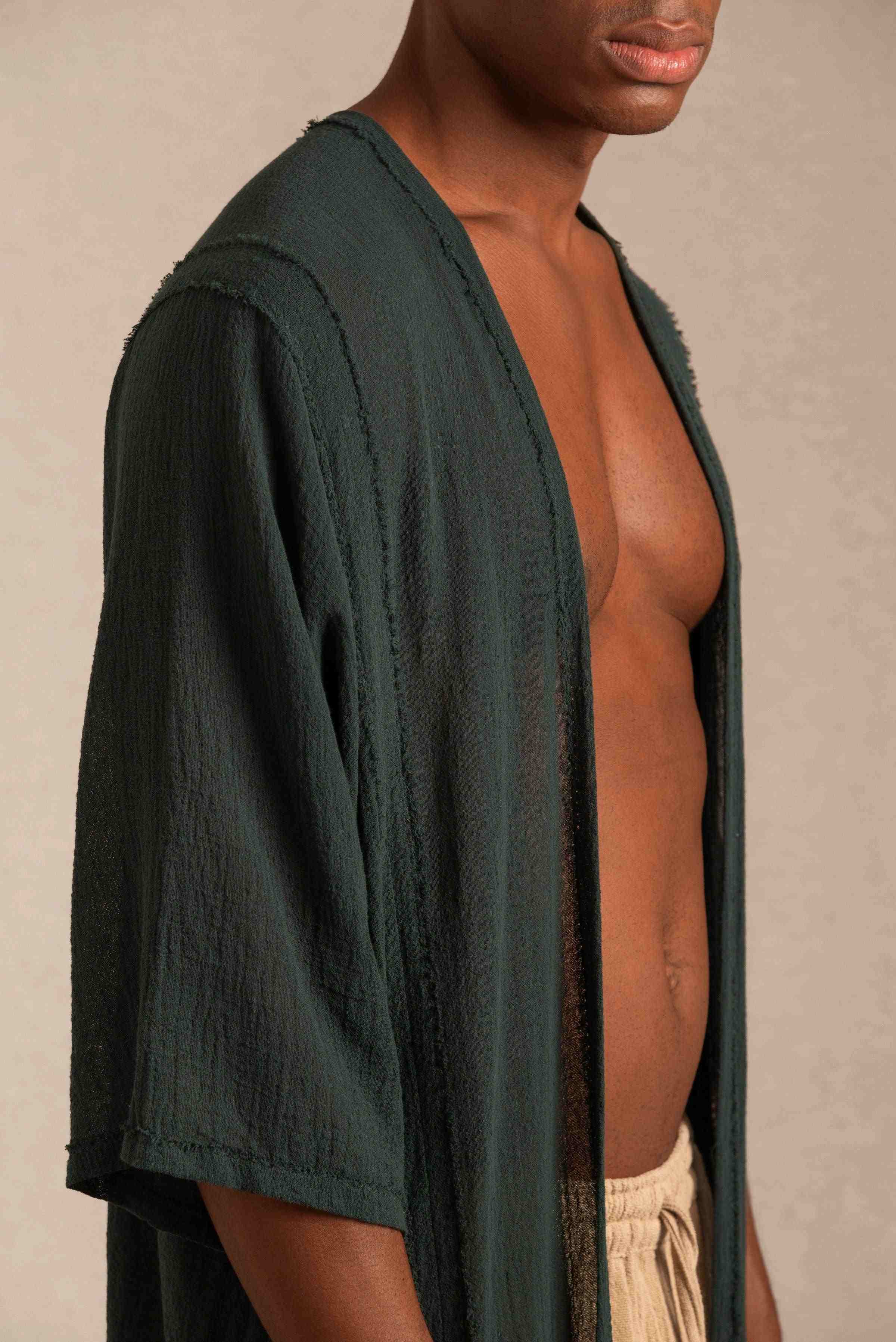 Yama Vest Artisanal Cotton - Hunter Green