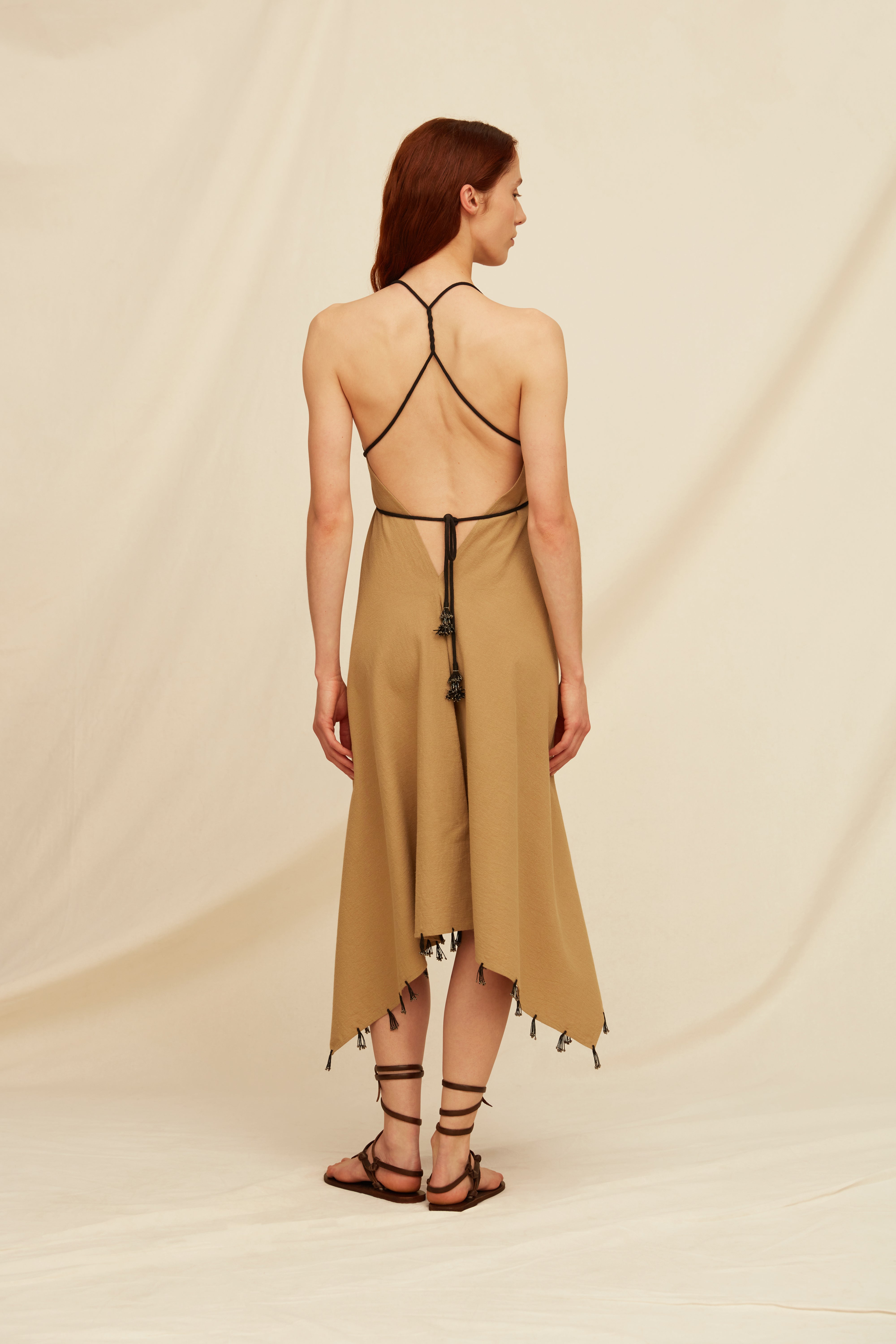 Aaklix Dress Artisanal Cotton - Sepia
