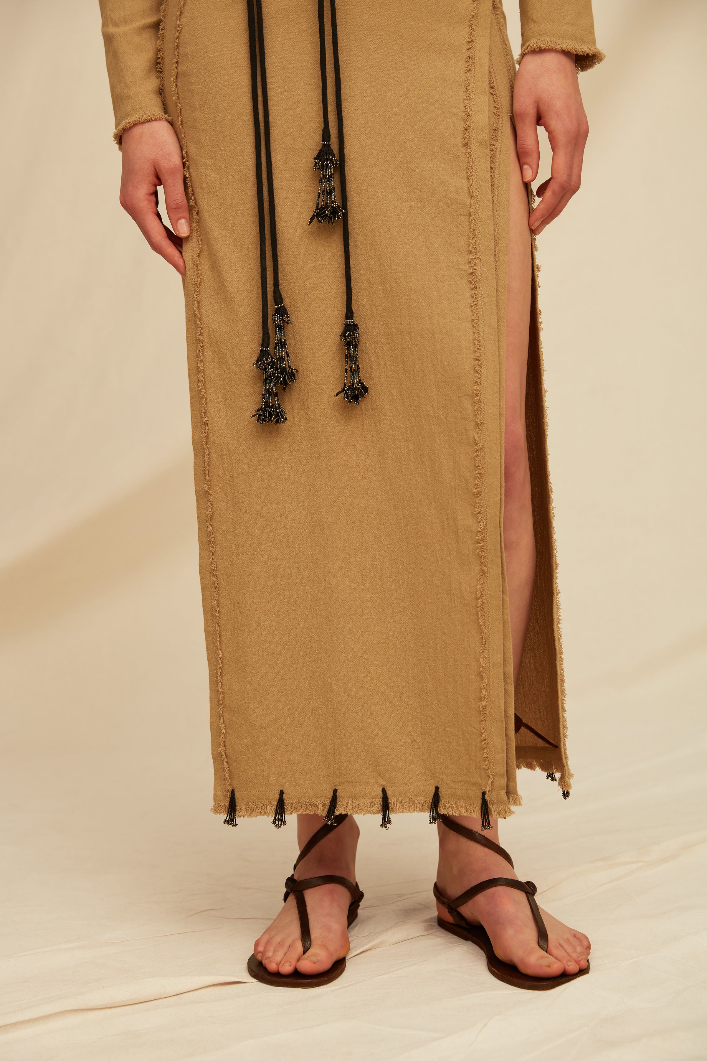 Cheejche Skirt Artisanal Cotton - Sepia