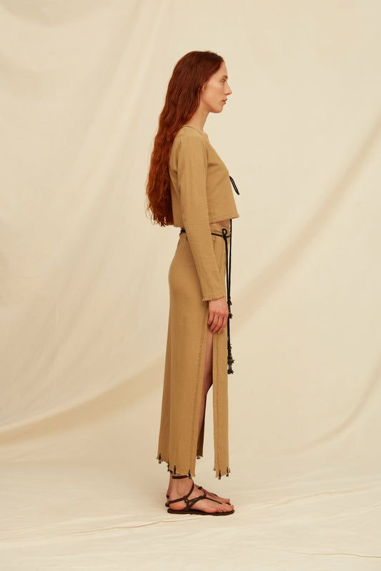 CHEEJCHE SKIRT - SEPIA