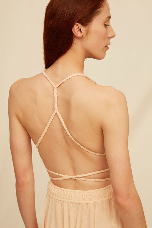 HERA GAUZE DRESS - SHELL PINK