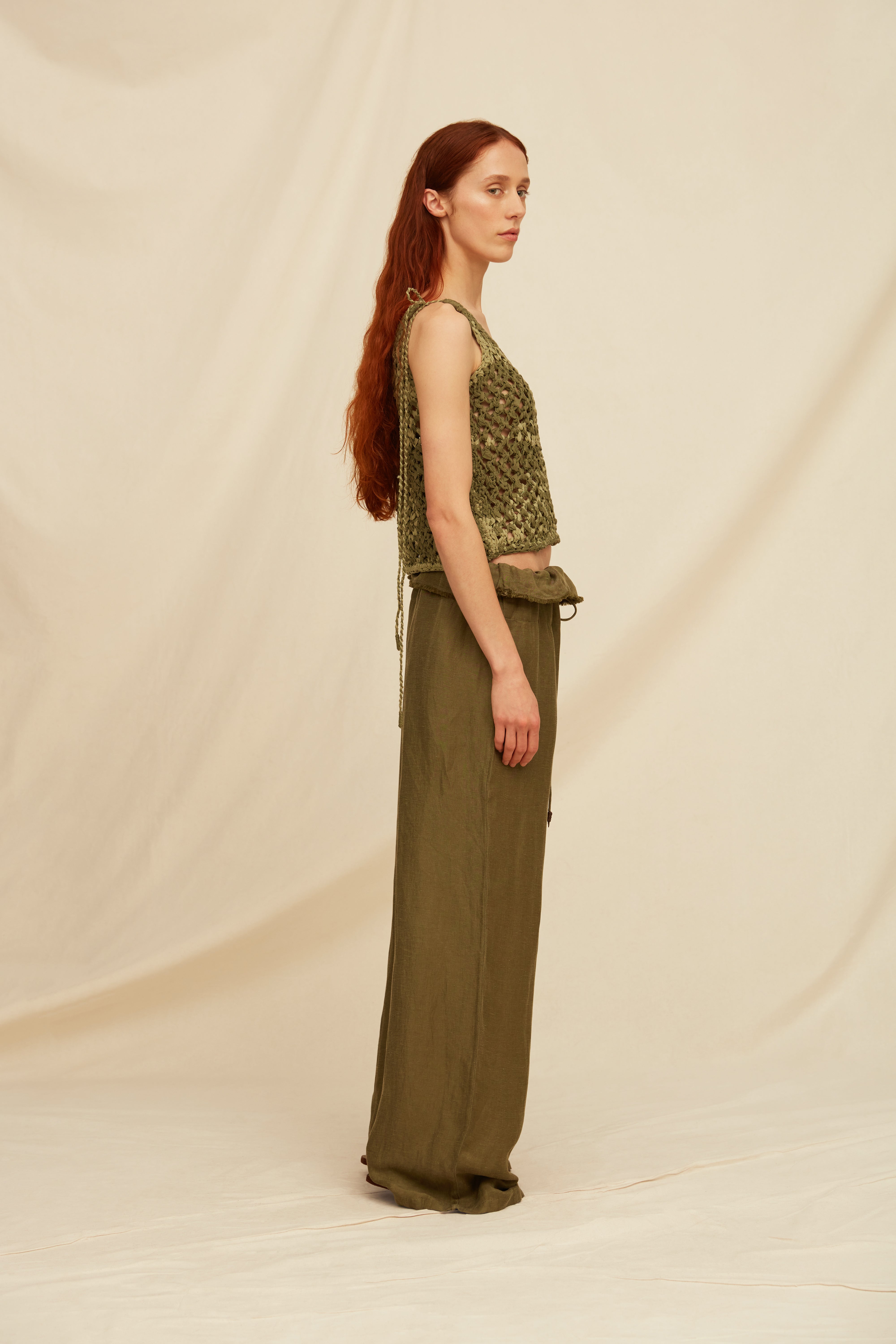 Siintun Pants Linen Cupro - Olive