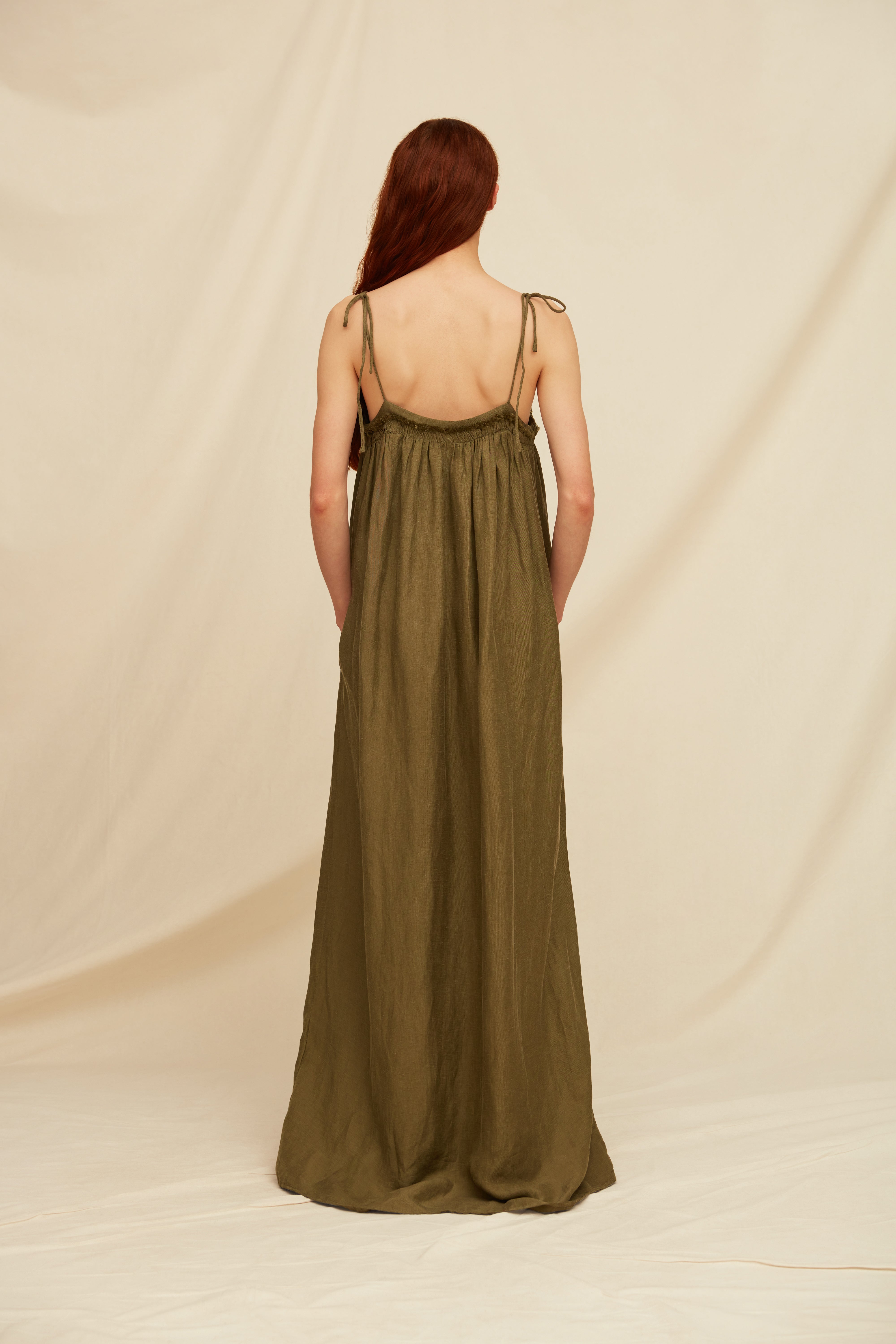 Kankanal Dress - Olive