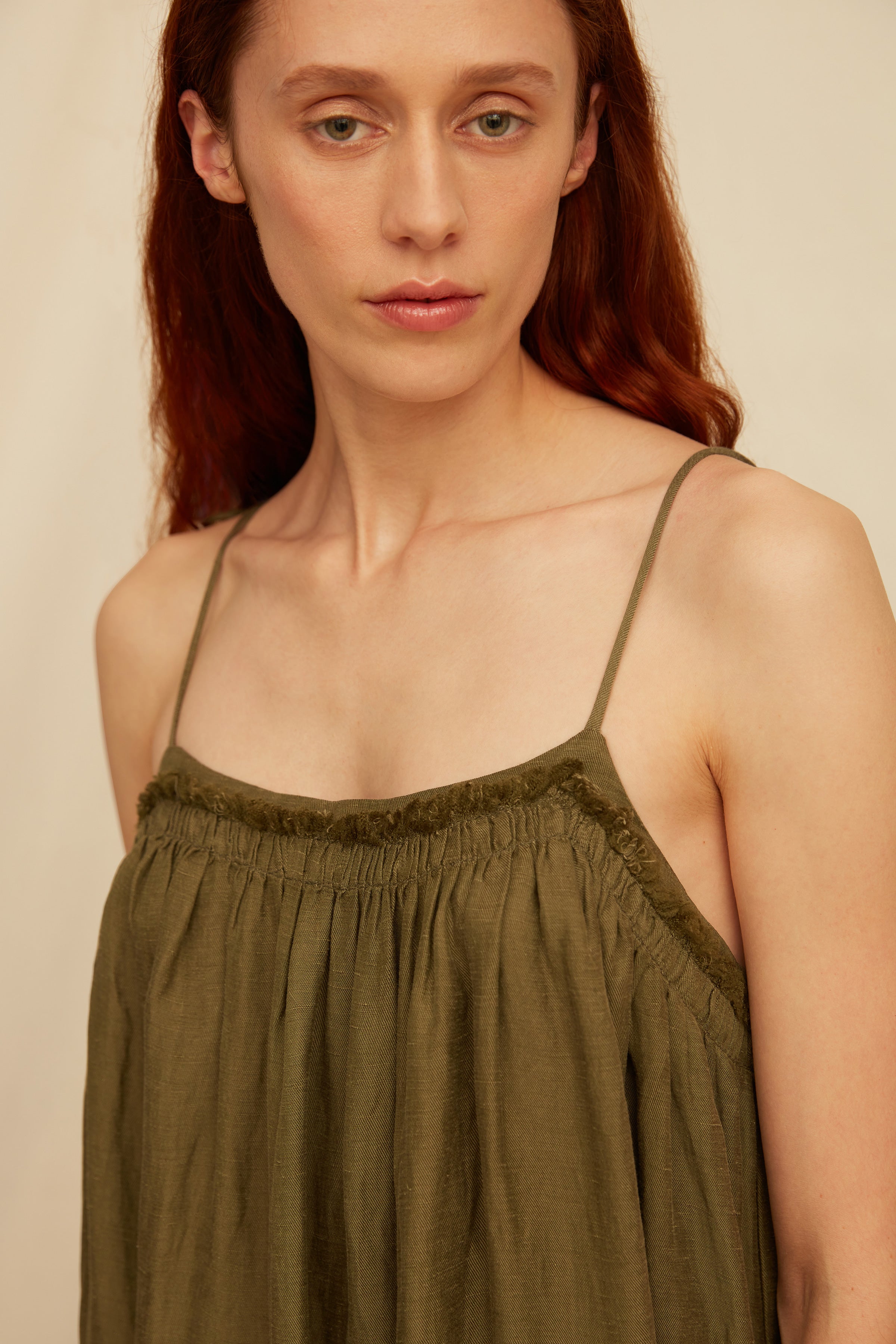 Kankanal Dress - Olive
