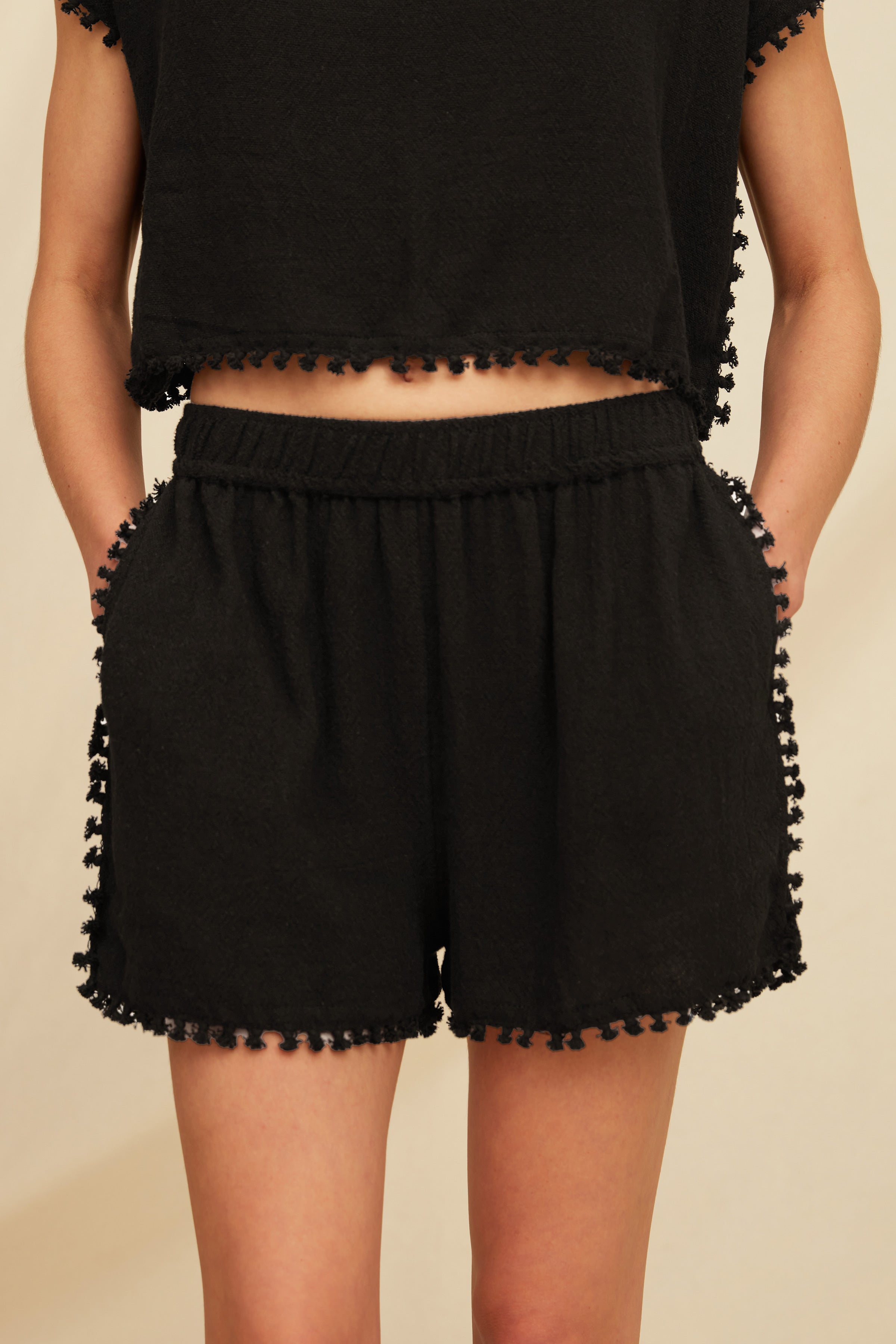 Sooj Shorts Cotton Jute - Black