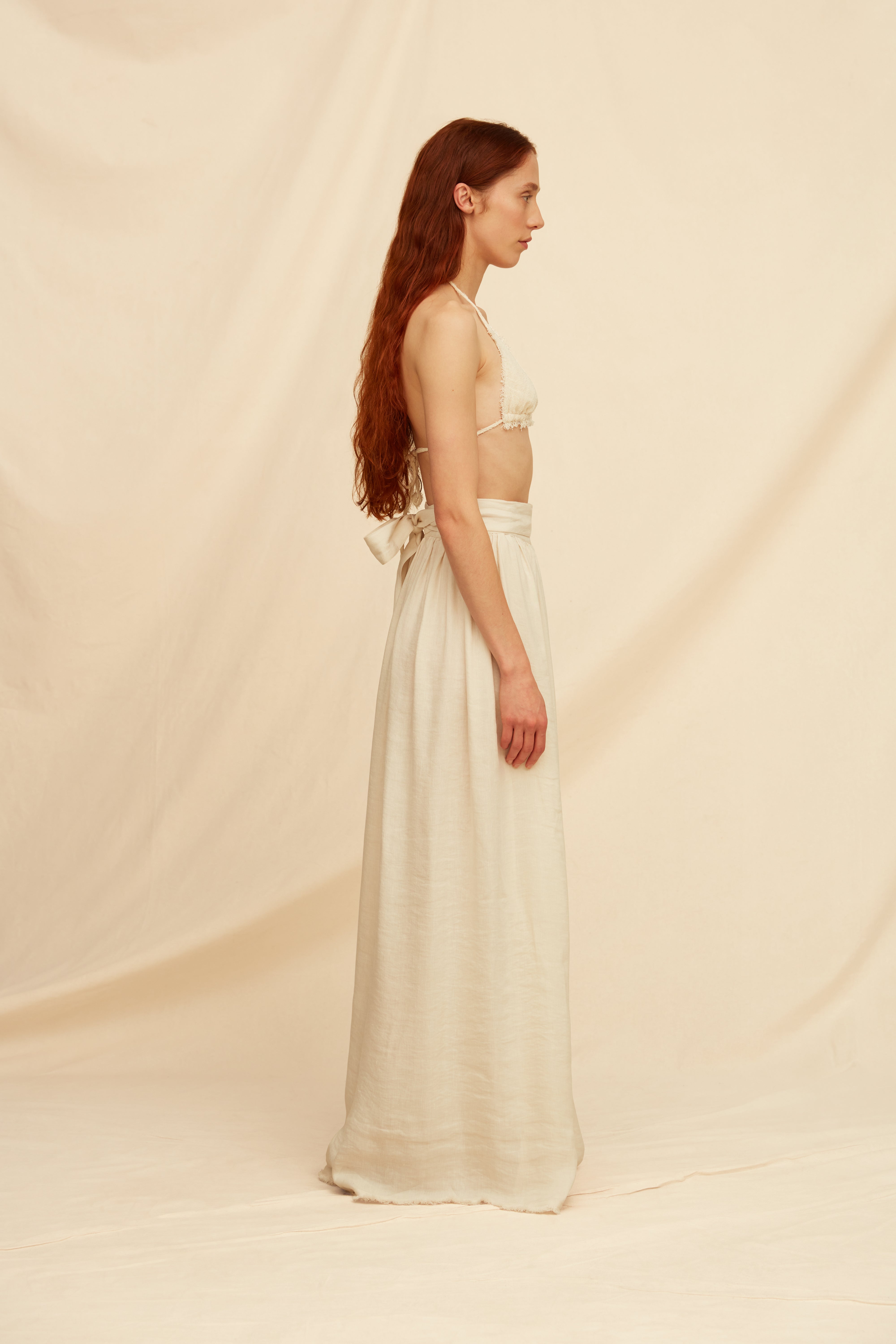 Soolche Skirt Linen Cupro - Bone