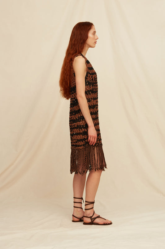 TUJUA DRESS - MADERA / BLACK