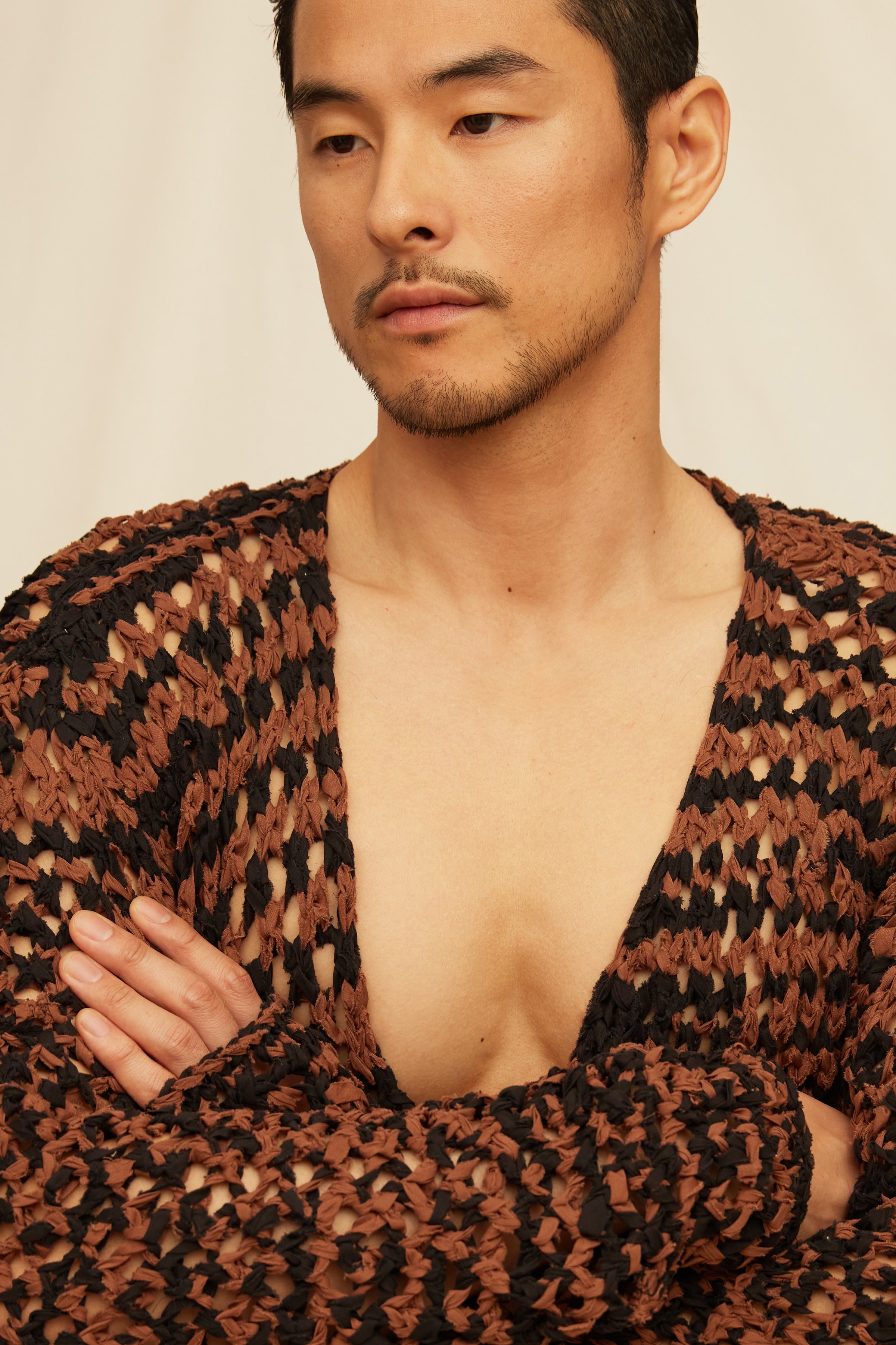 Waach Vest Artisanal Cotton - Madera / Black
