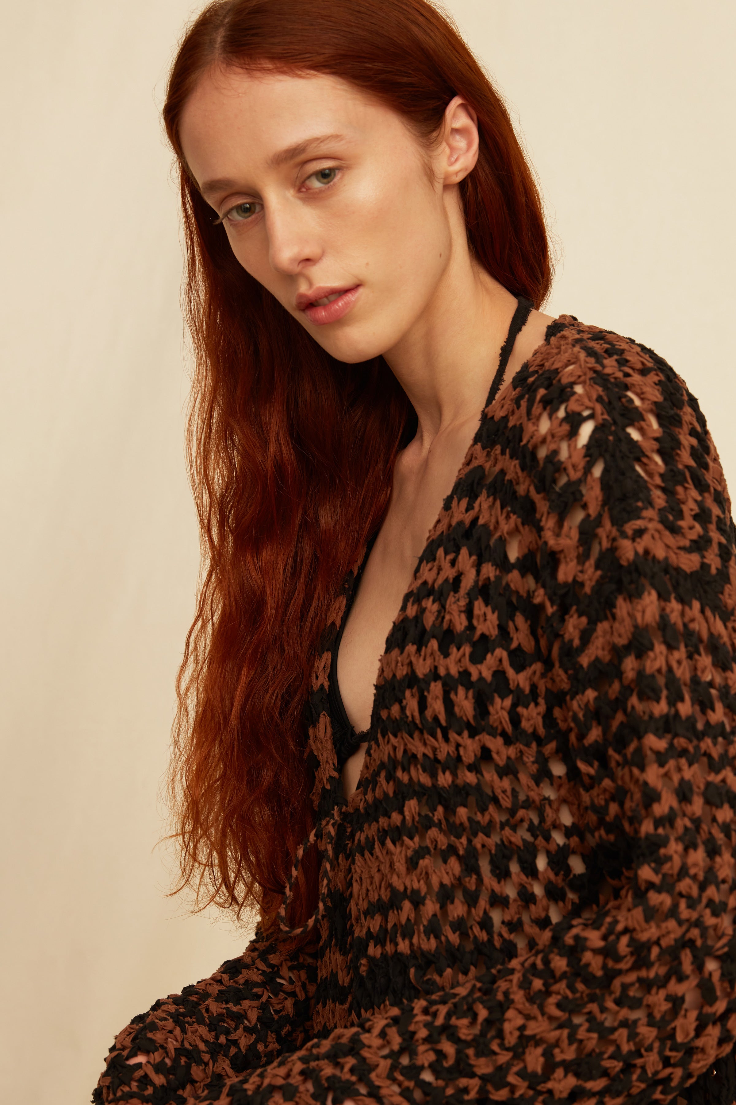 Waach Vest Artisanal Cotton - Madera / Black