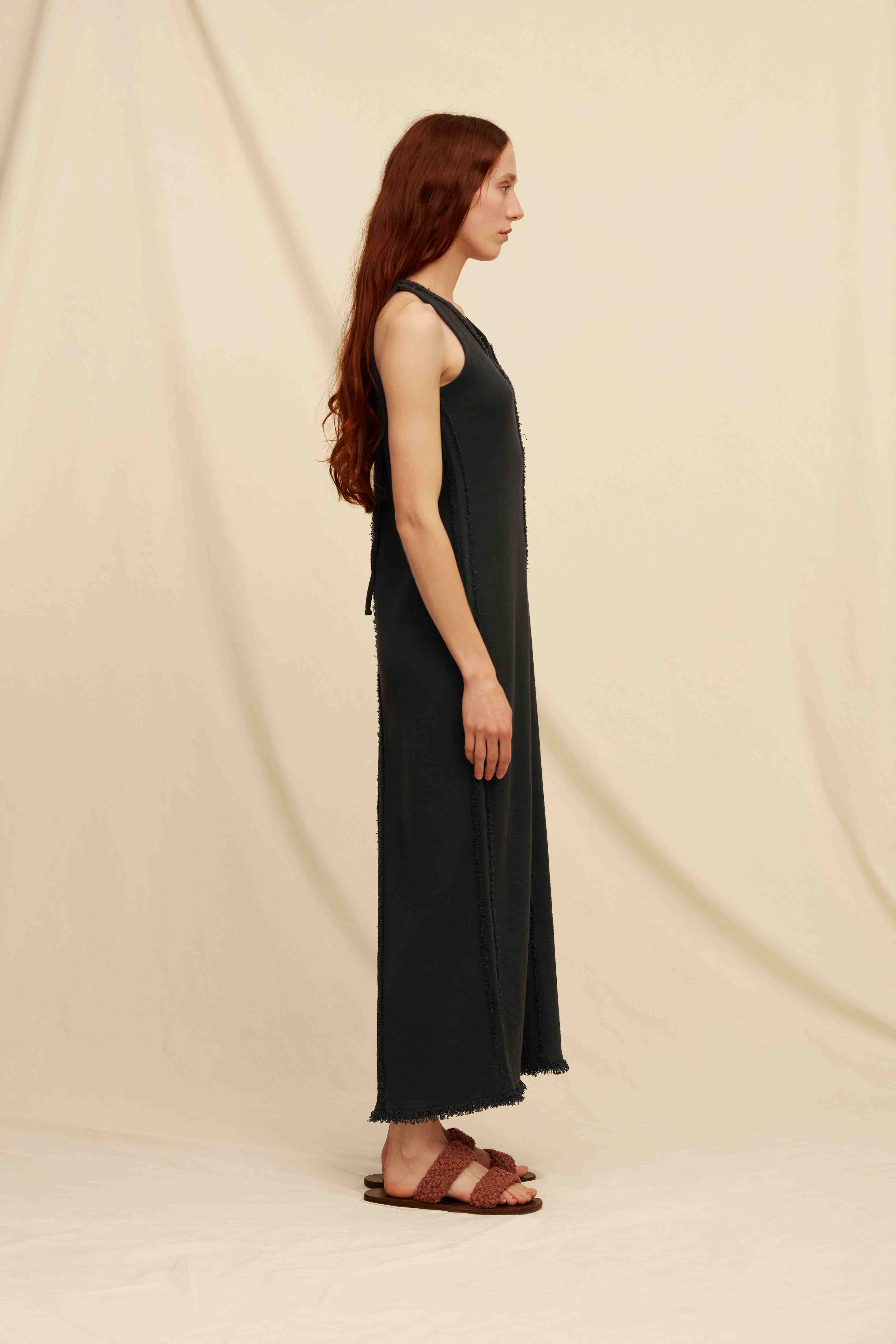 Xitso Dress Cotton Jute - Black