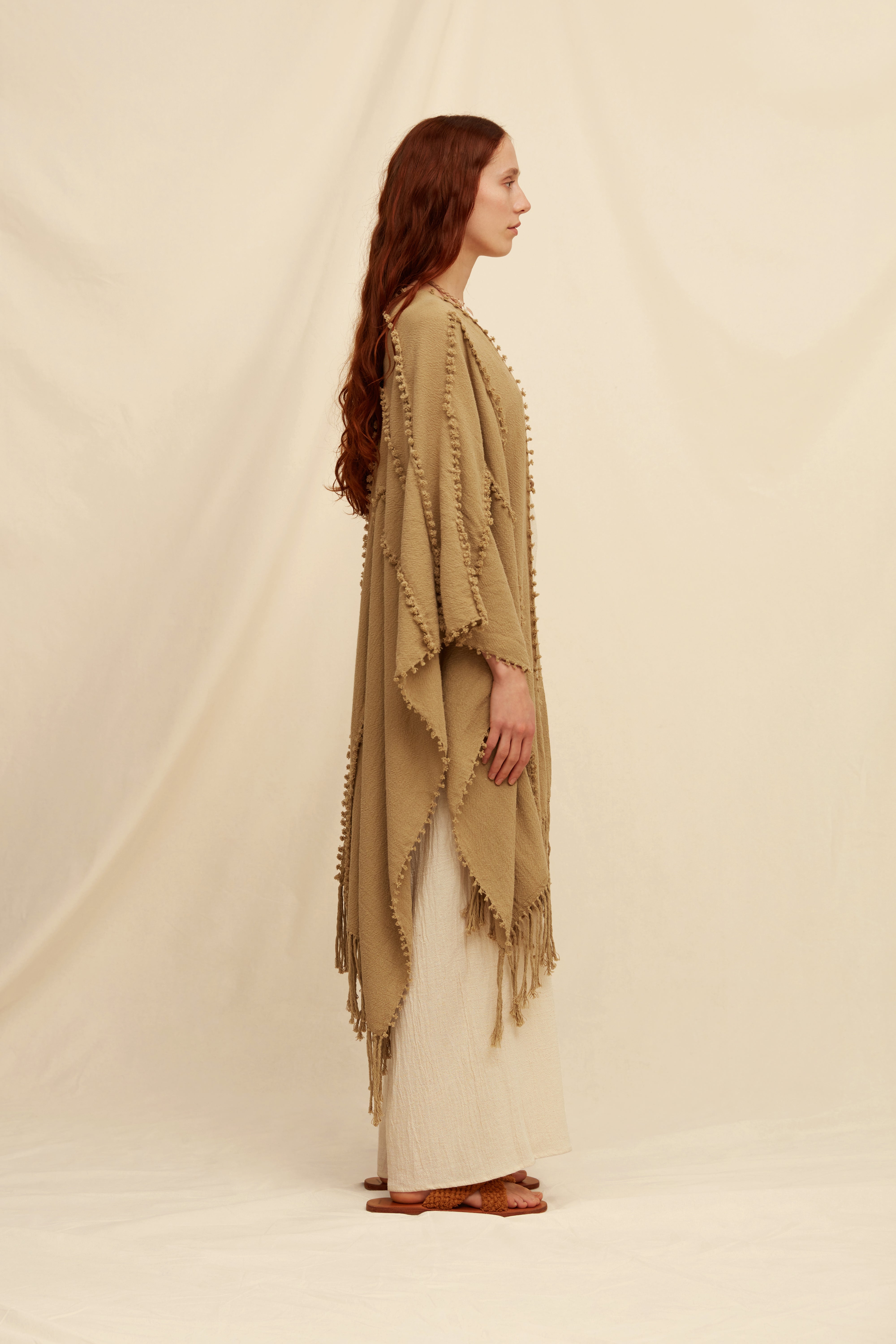 Yalchen Knots Cape Cotton Jute - Sepia