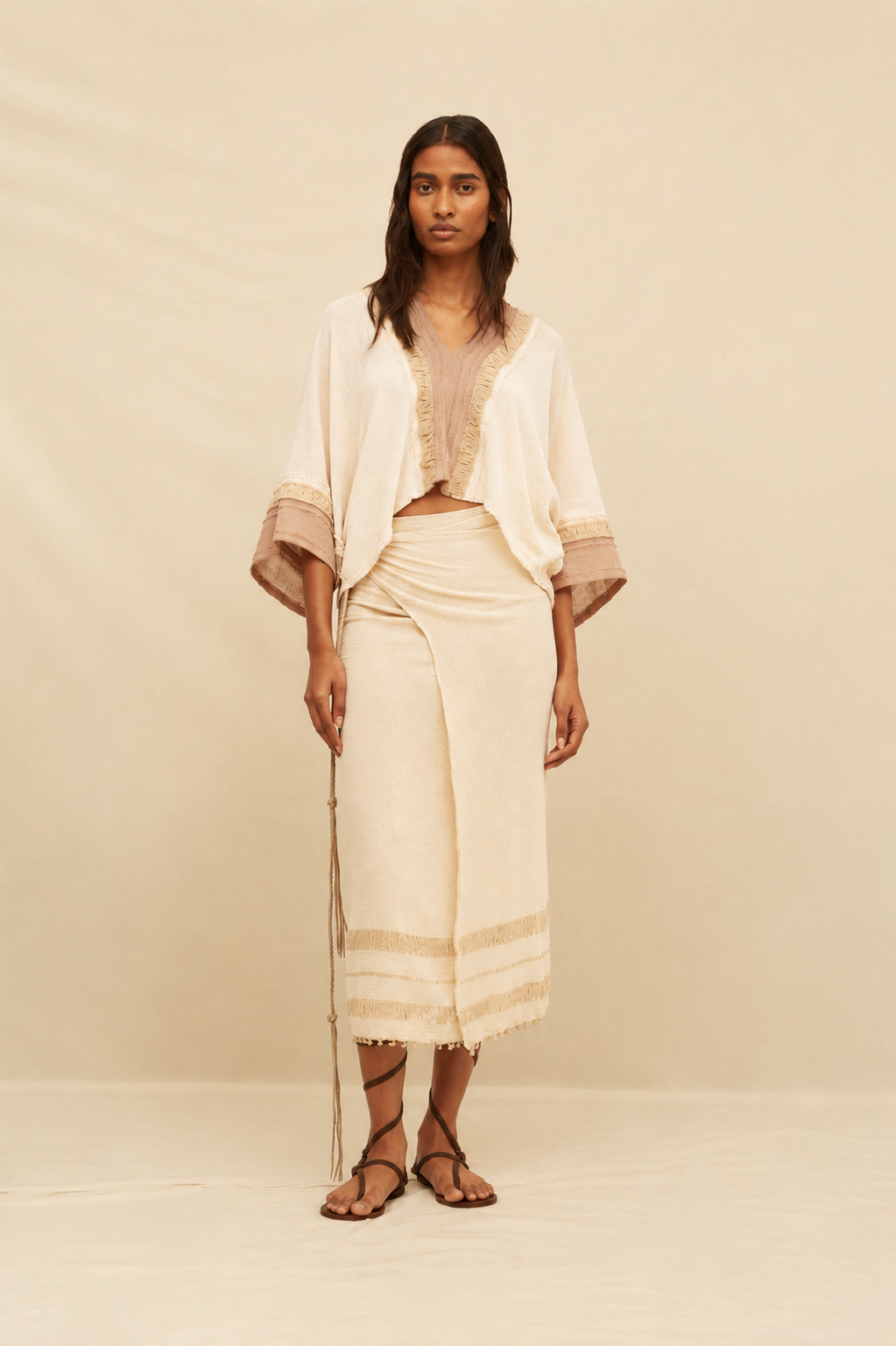 Tupi Top Cotton Gauze - Shell Pink / Almond