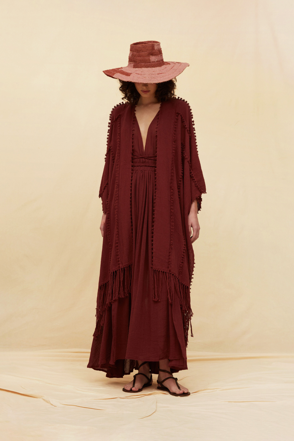 Yalchen Knots Cape Cotton Jute - Ruby Wine