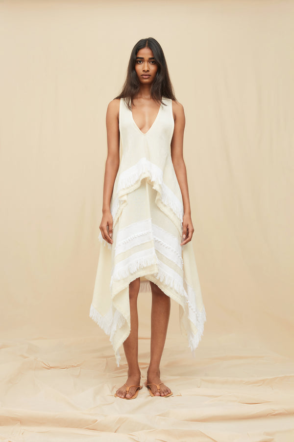 Anuk Top Artisanal Cotton - Natural / White