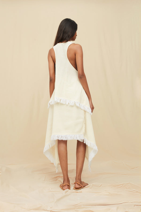 Anuk Top Artisanal Cotton - Natural / White