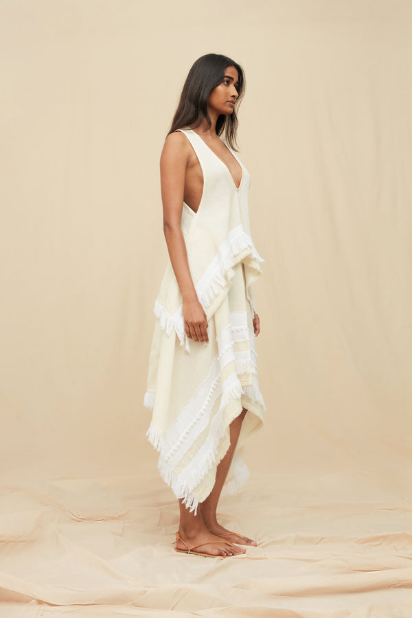 Anuk Top Artisanal Cotton - Natural / White