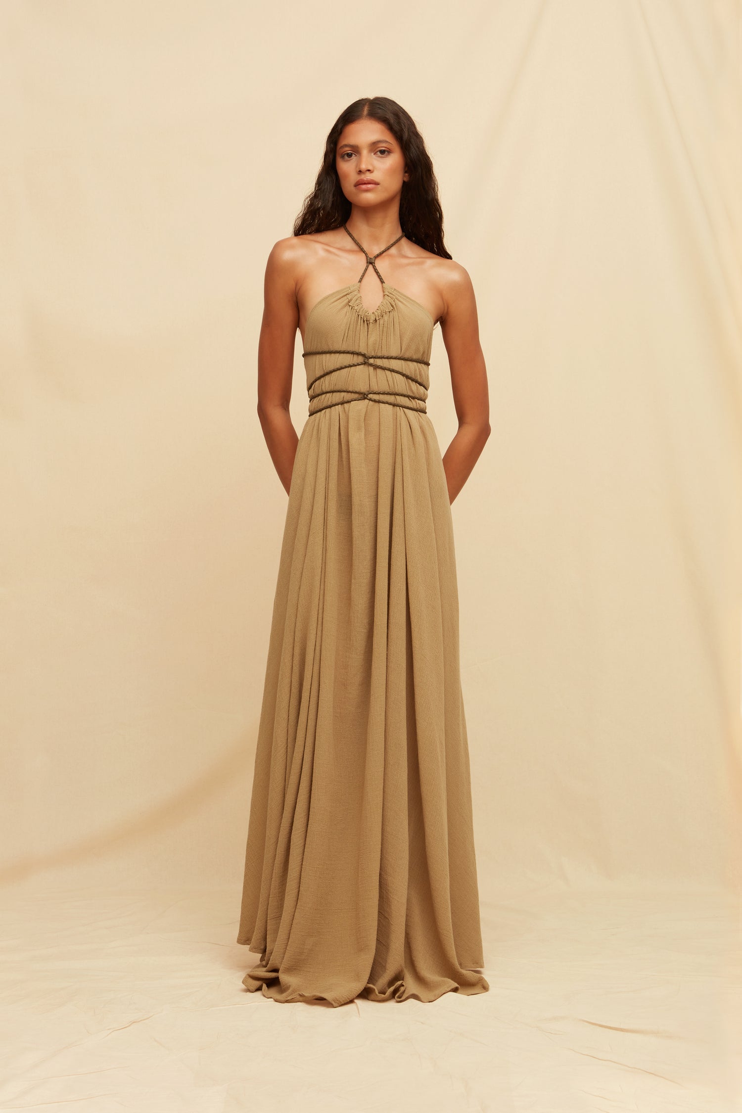 Allin Dress - Sepia Hover Image