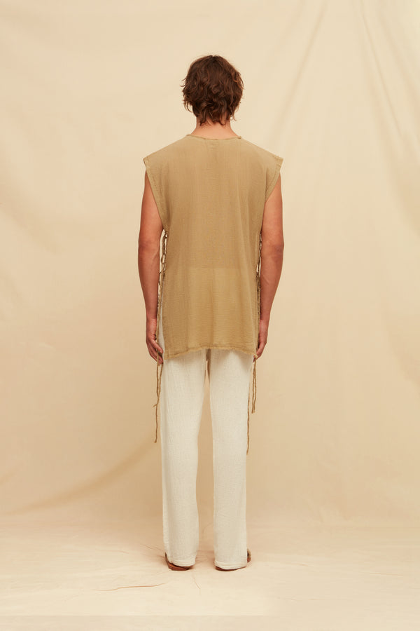 Aris Gauze Shirt - Sepia