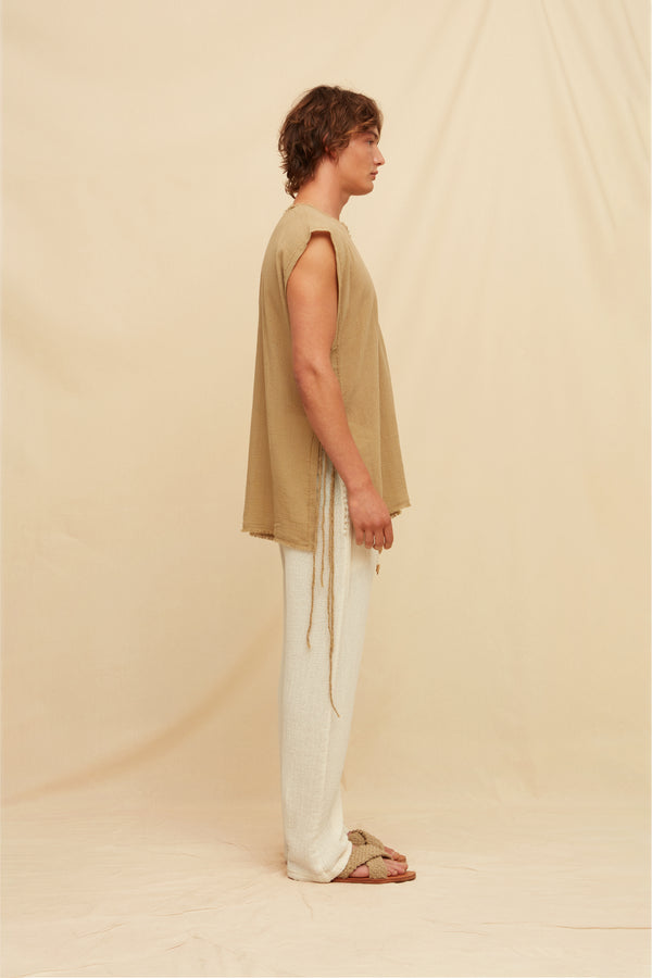 Aris Gauze Shirt - Sepia