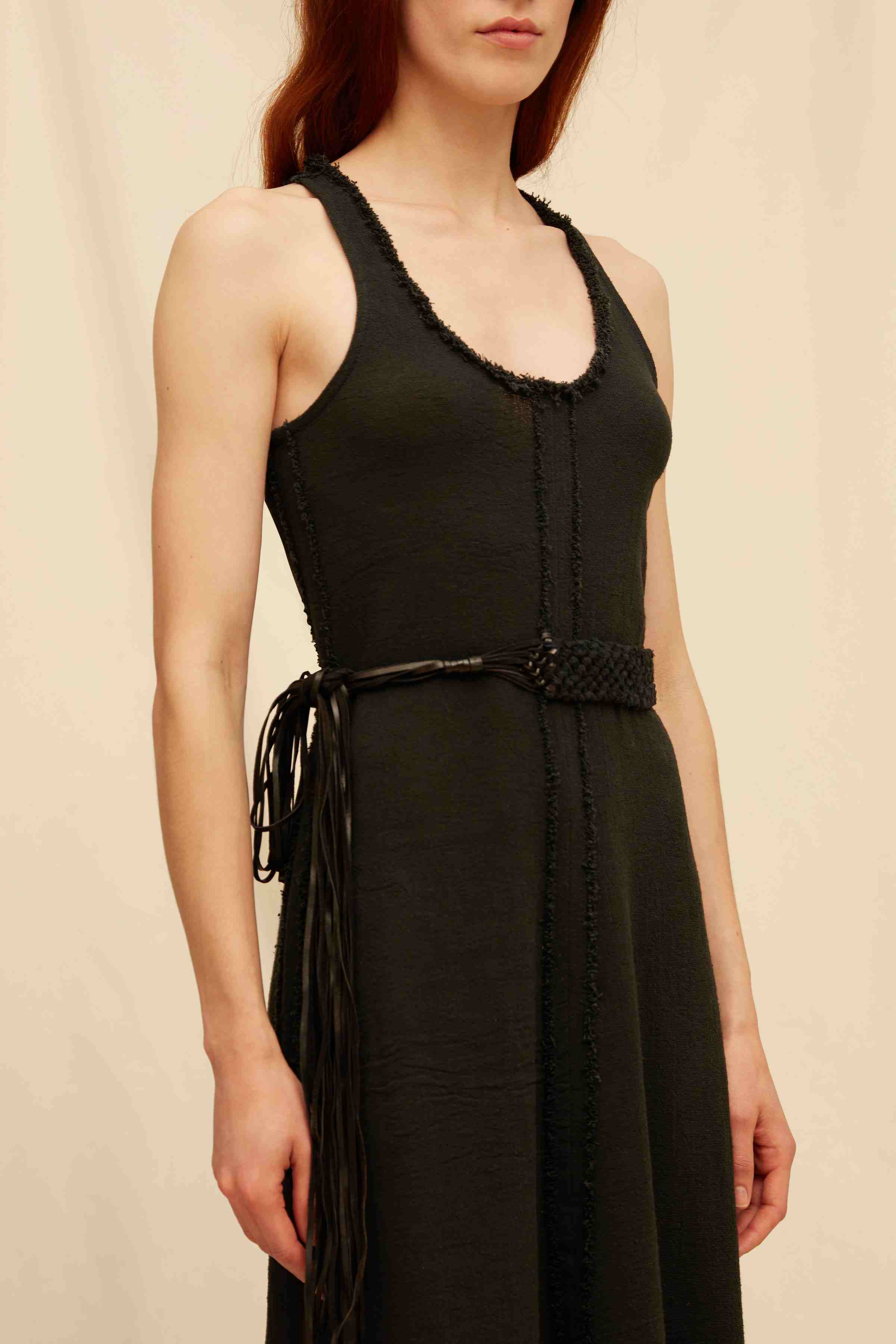 BALCHE COTTON BLENDED BELT - BLACK