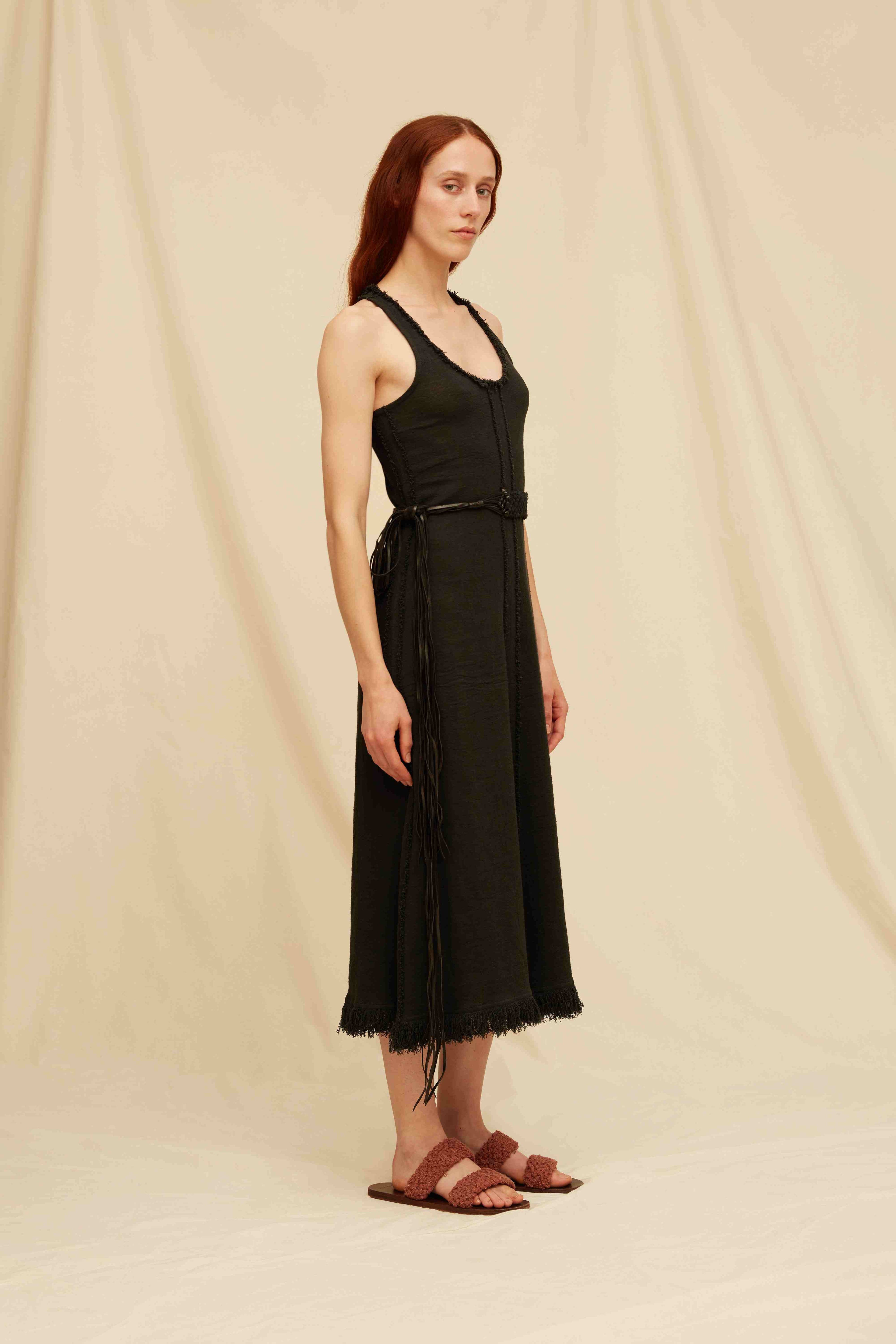 BALCHE COTTON BLENDED BELT - BLACK