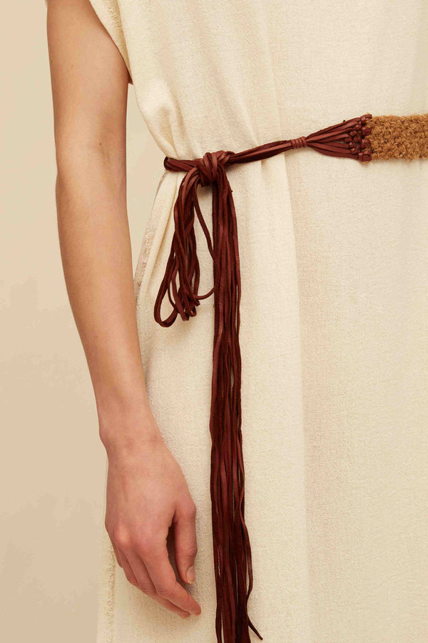 Balche Belt Cotton Jute - Tobacco
