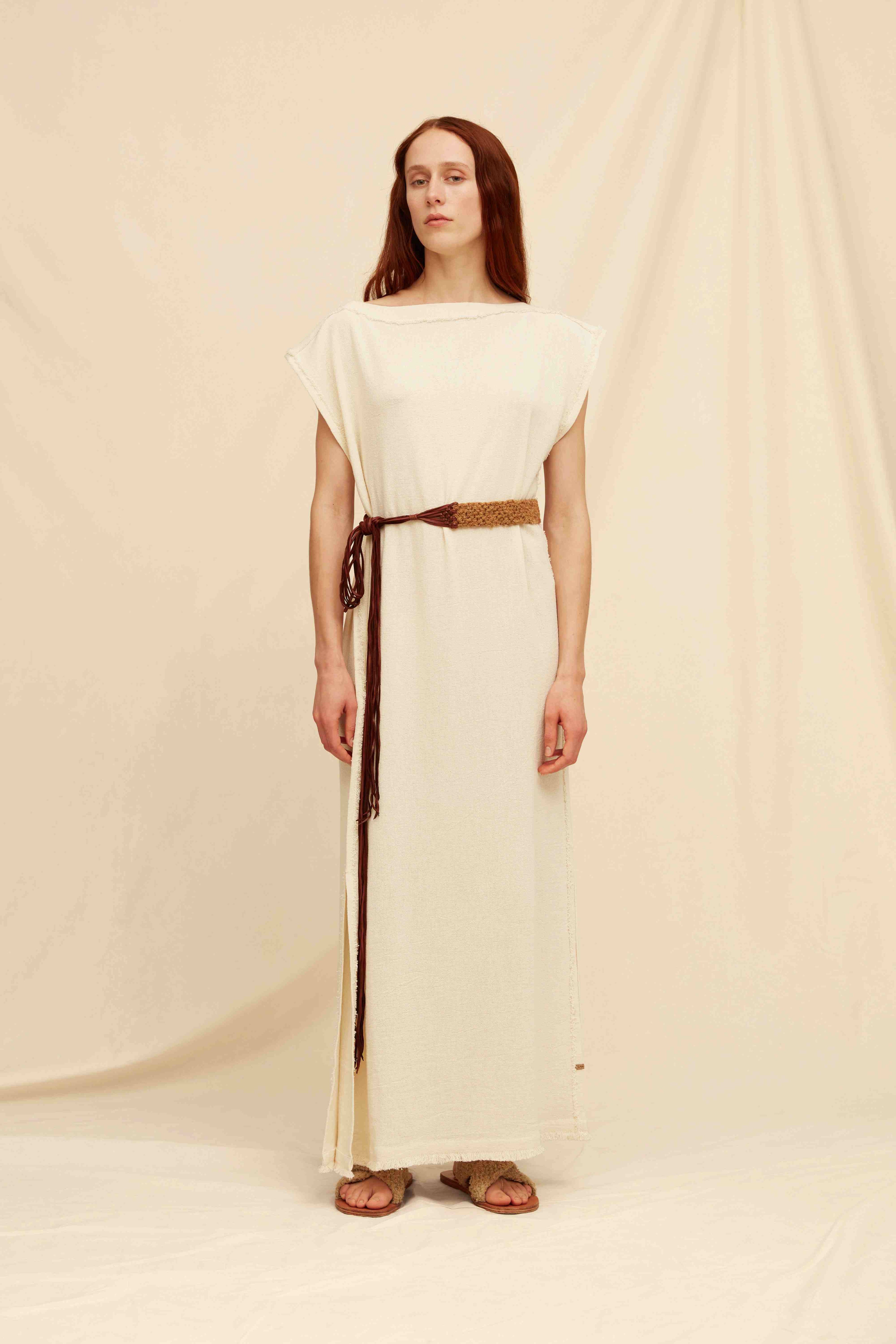 BALCHE COTTON BLENDED BELT - TOBACCO