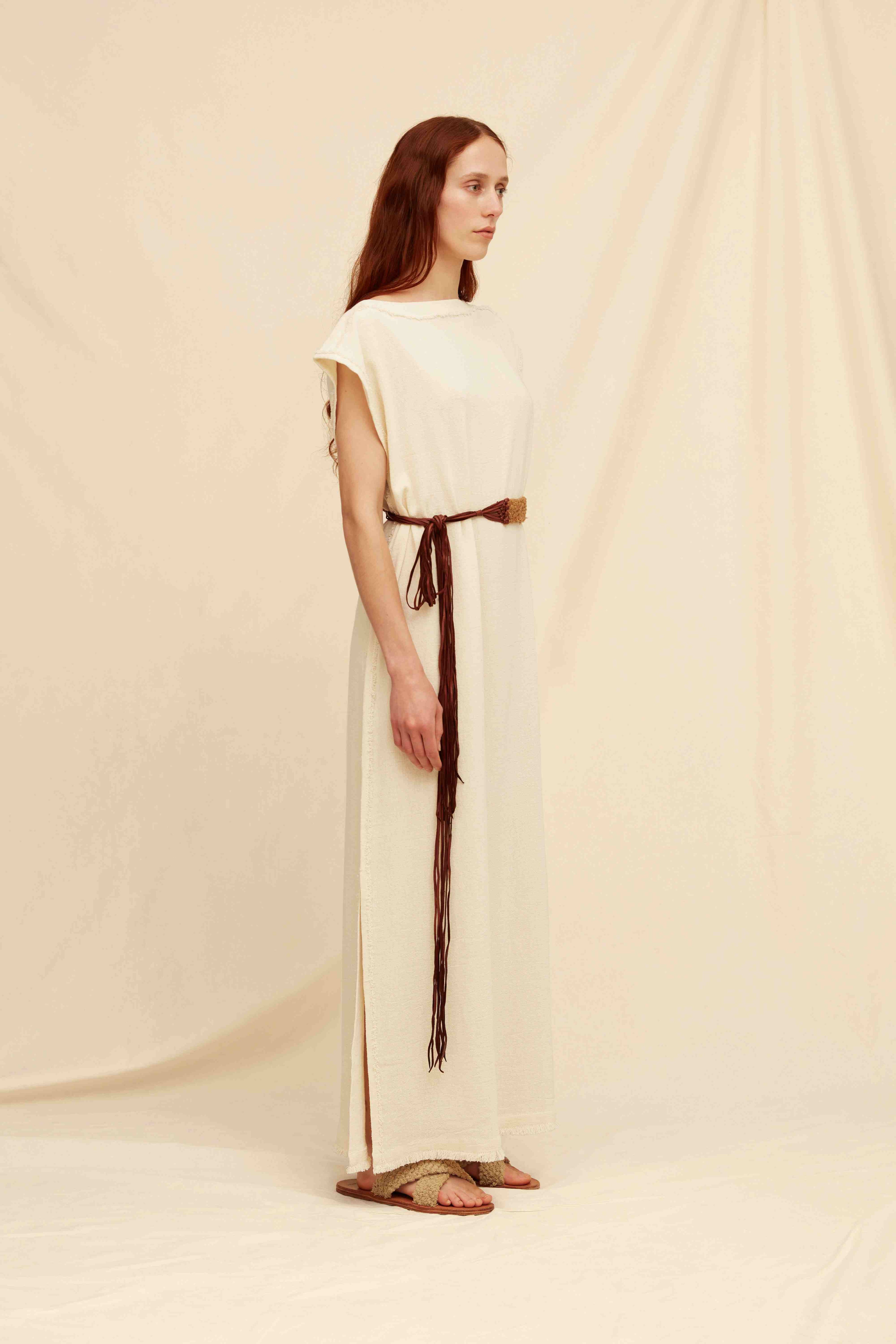 BALCHE COTTON BLENDED BELT - TOBACCO