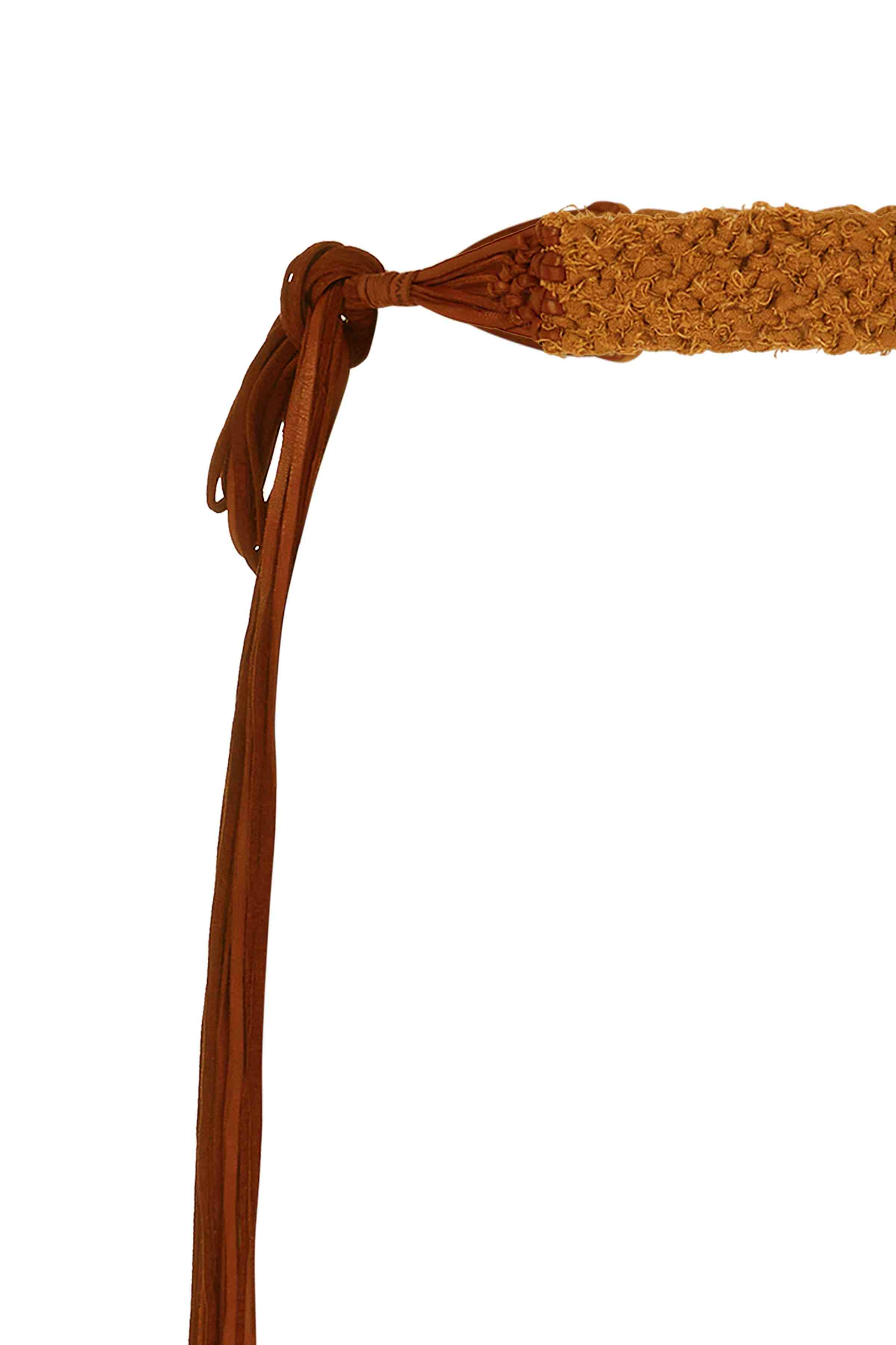 BALCHE COTTON BLENDED BELT - TOBACCO