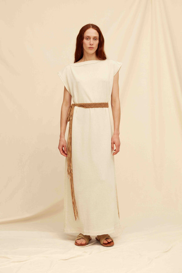 Balche Belt Macramé Leather - Natural
