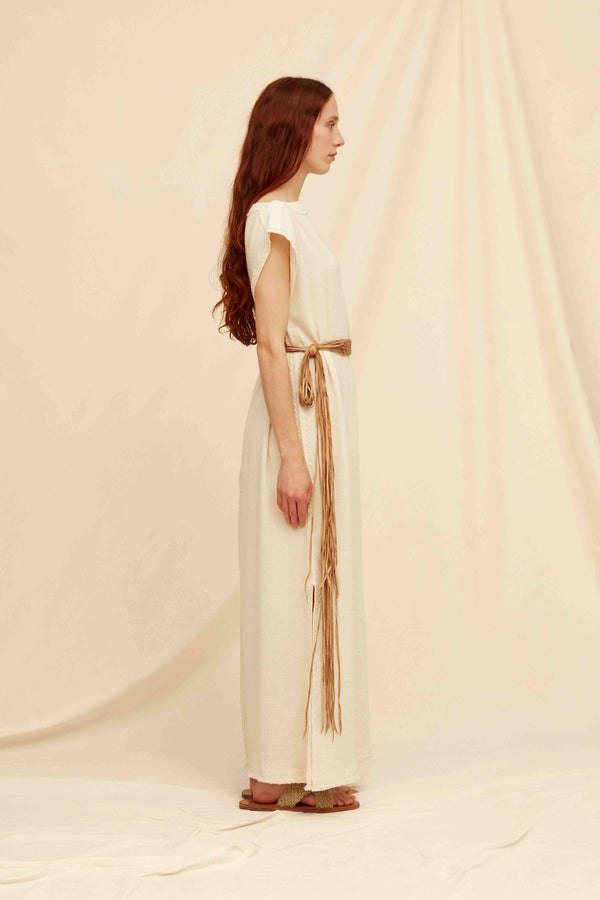 Balche Belt Macramé Leather - Natural