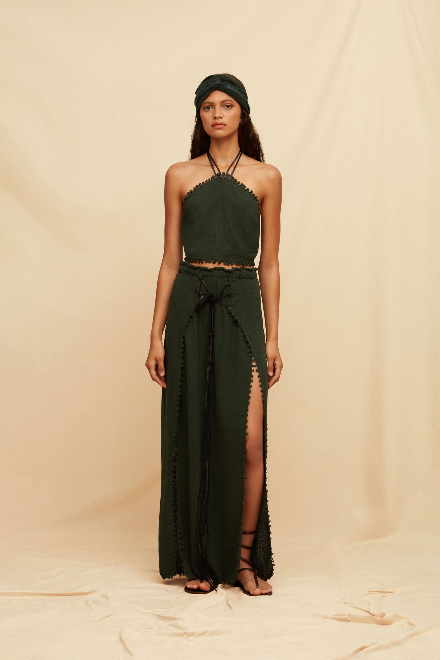 Bayaxan Skirt - Hunter Green Hover Image
