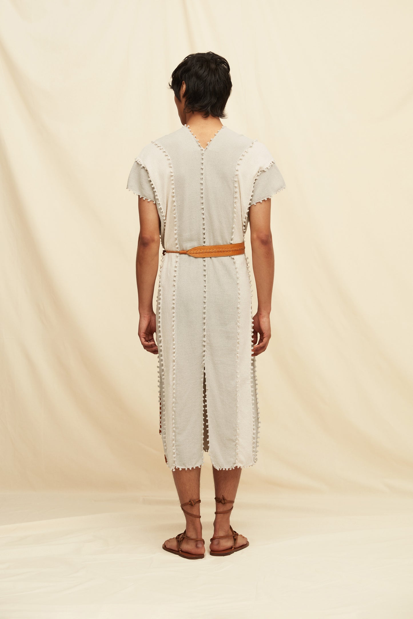 CHAAC LINES DRESS / TUNIC - QUIET GREY / NATURAL