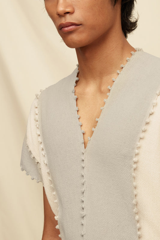 CHAAC LINES DRESS / TUNIC - QUIET GREY / NATURAL