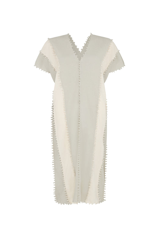CHAAC LINES DRESS / TUNIC - QUIET GREY / NATURAL